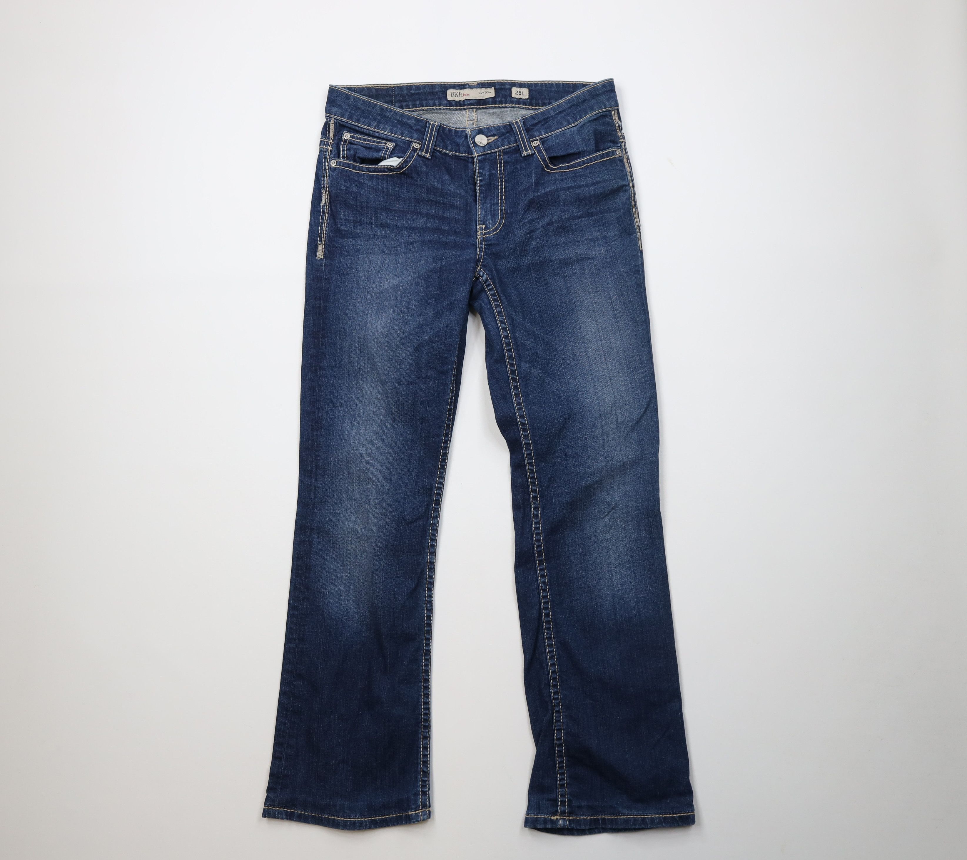 Vintage Buckle BKE Denim Stitch Payton Stretch Bootcut Denim Jeans Size 28" / US 6 / IT 42 - 1 Thumbnail