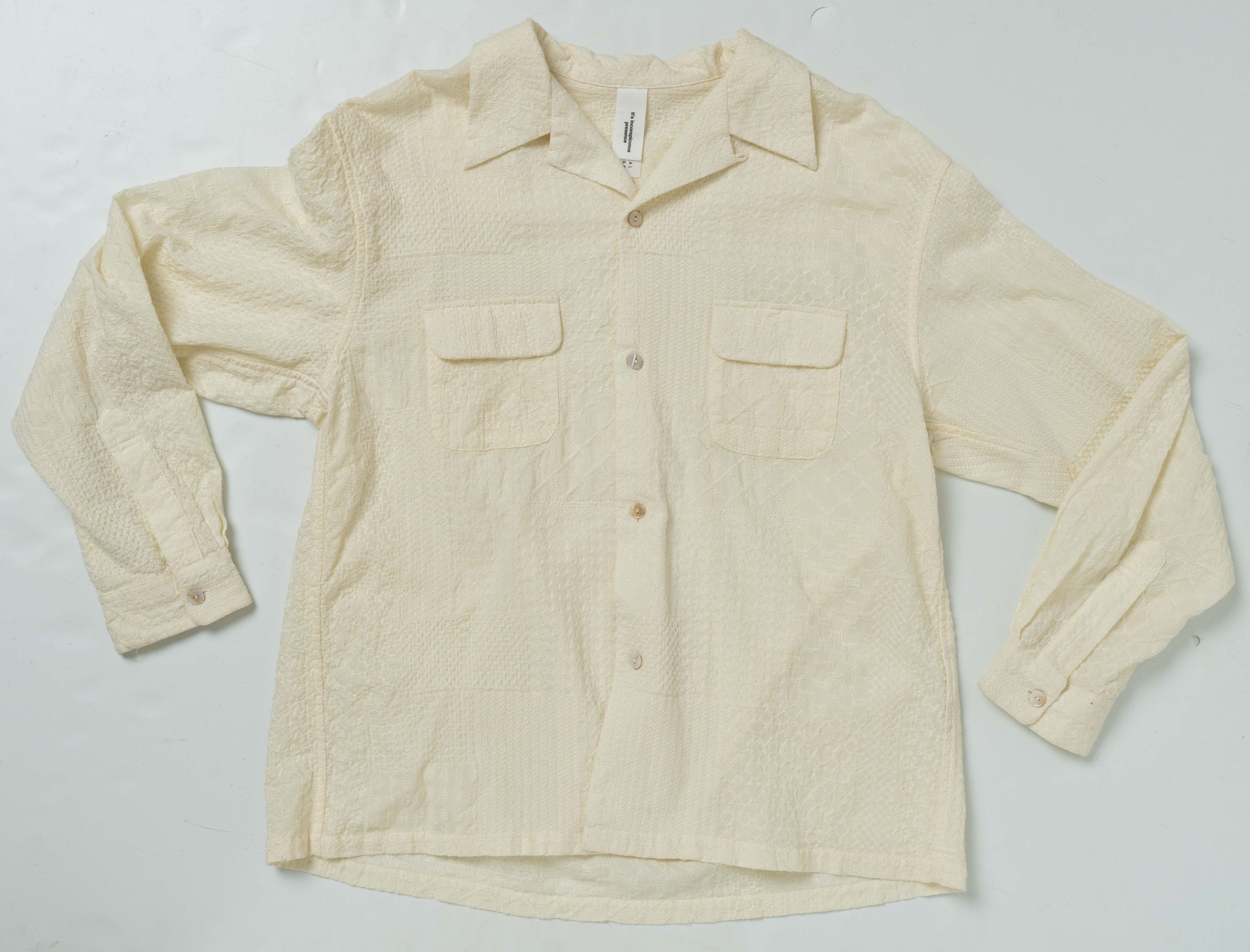 Niche Niche crazy patchwork weave ivory button down large Size US L / EU 52-54 / 3 - 1 Thumbnail