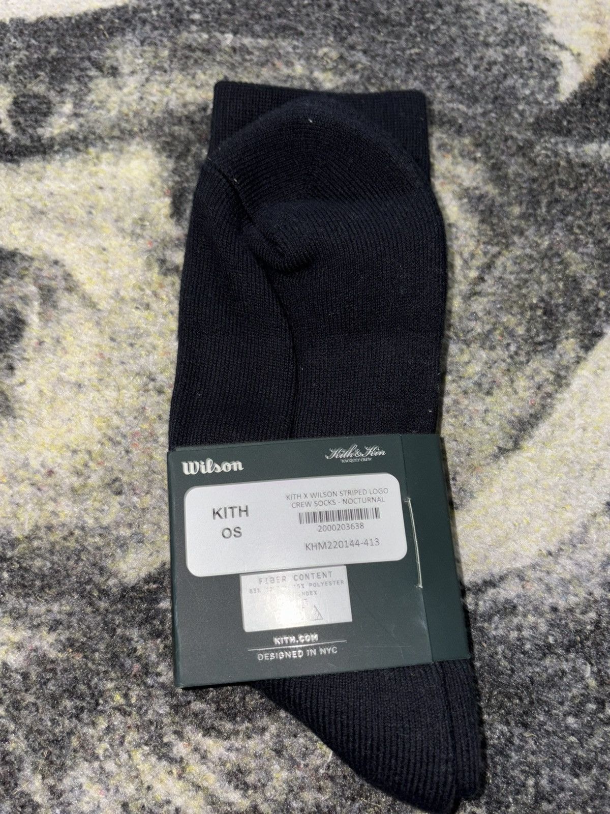 Kith × Ronnie Fieg × Wilson Kith x Wilson Striped Logo Crew Socks Size ONE SIZE - 2 Thumbnail