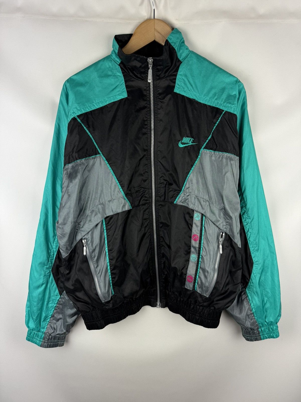 Nike Nike Vintage Men’s Nylon Full Zip Windbreaker Jacket Size S Size US S / EU 44-46 / 1 - 1 Thumbnail