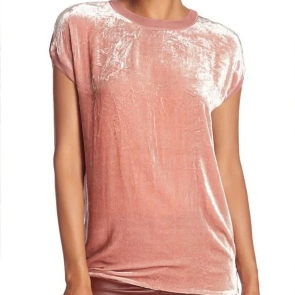 Theory New Theory Crushed Crinkle Velvet Antique Rose Rayon Silk T Size XS / US 0-2 / IT 36-38 - 1 Thumbnail