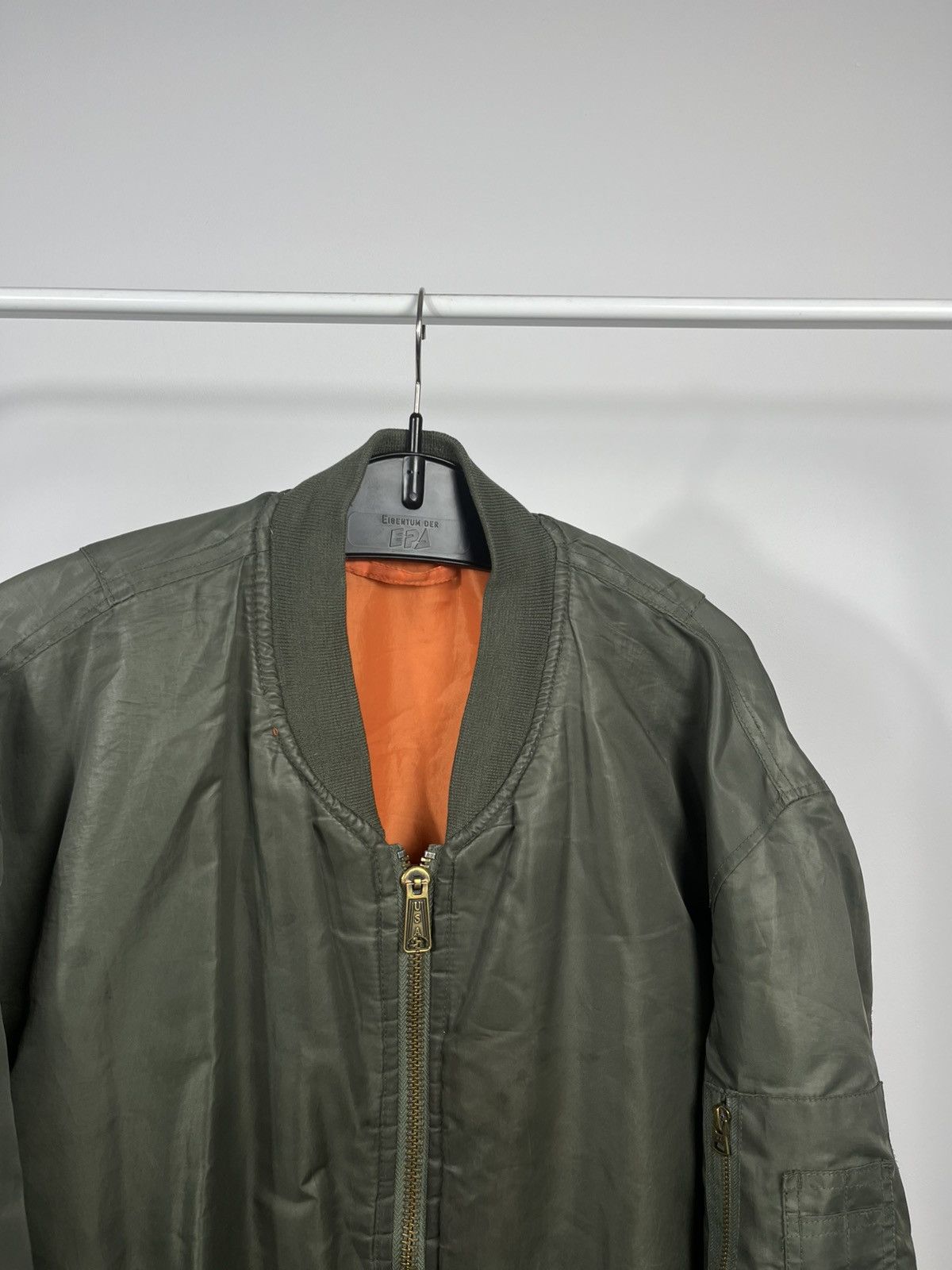 Other Vintage USA Aviator Bomber Jacket Olive Military Flight Size US L / EU 52-54 / 3 - 3 Thumbnail