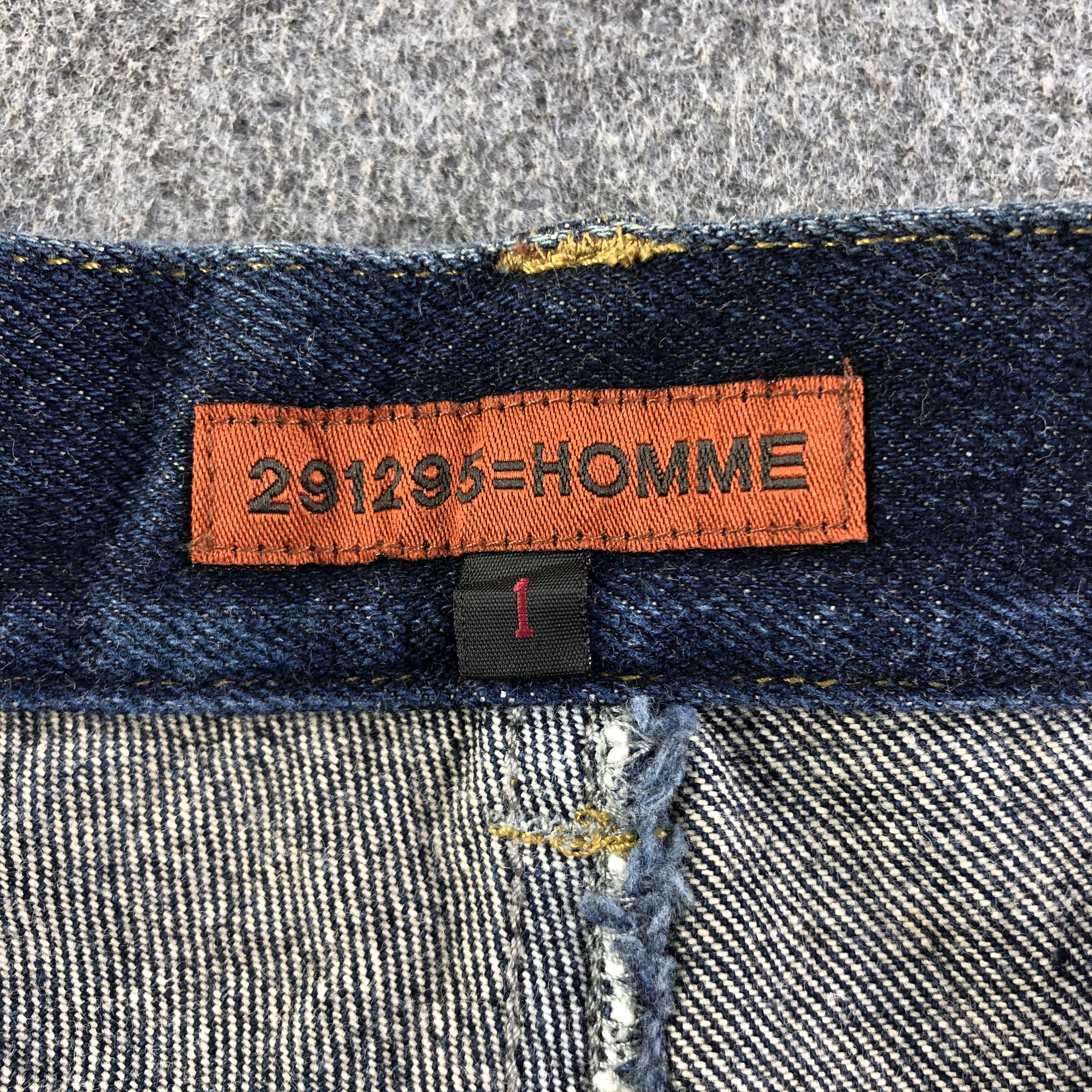 291295=Homme 291295 Homme Jeans Blue Stich Denim -J2861 Size US 27 - 8 Thumbnail