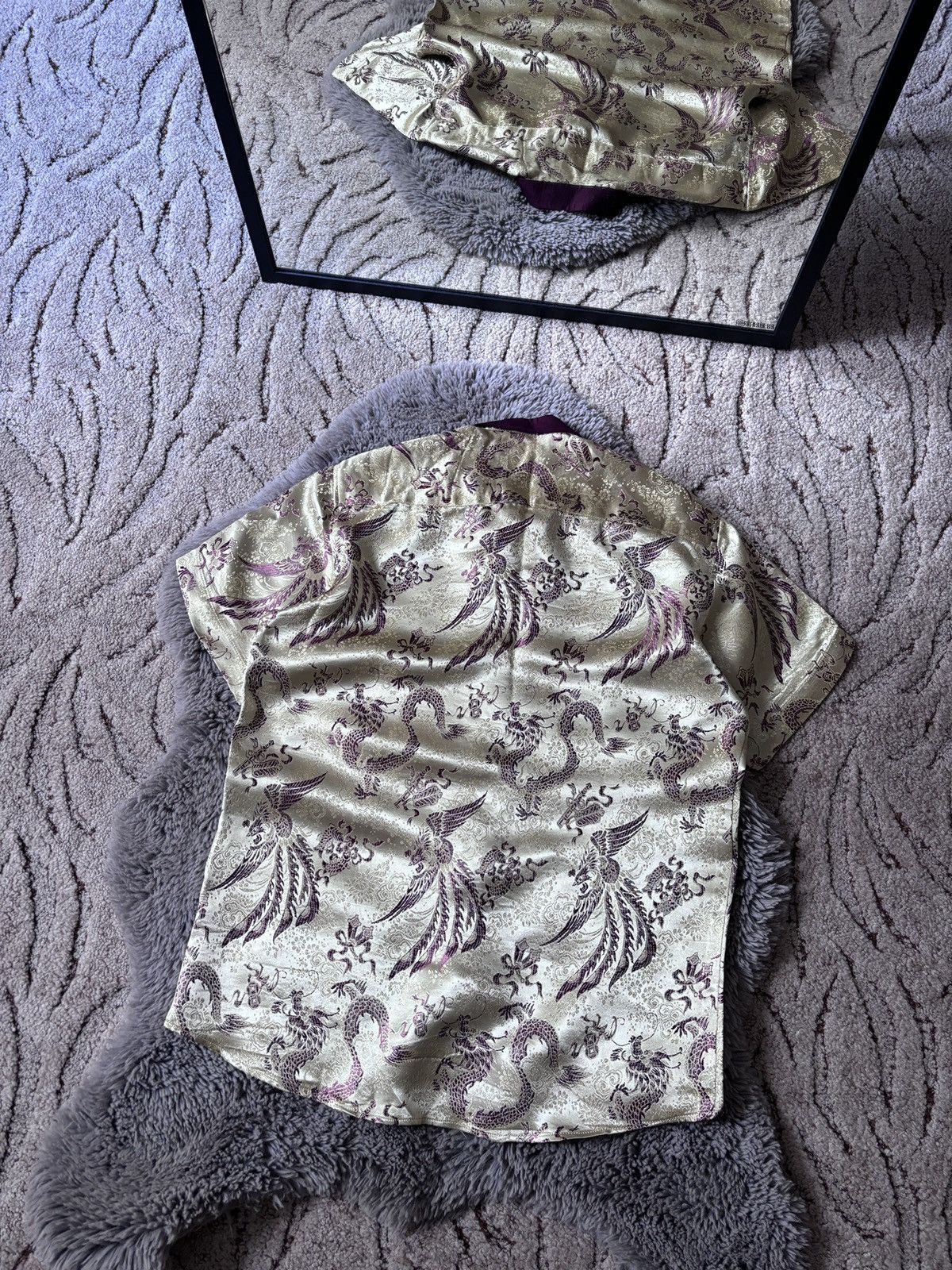Japanese Brand × Vintage Vintage Japanese style GOLD Dragon rare shirt Size US L / EU 52-54 / 3 - 4 Thumbnail