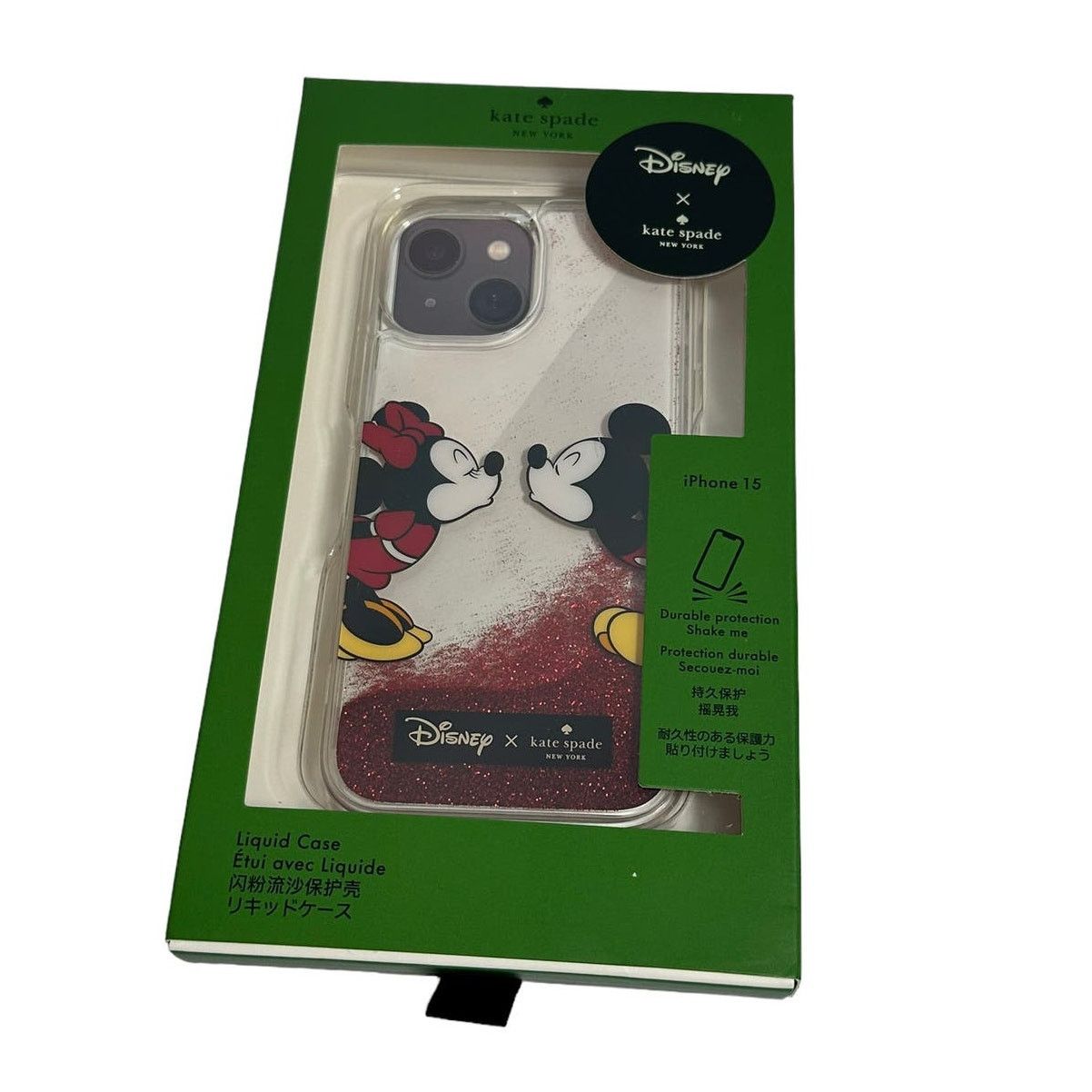 Kate Spade Kate Spade Minnie Mouse Glitter Liquid iPhone 15 Case Size ONE SIZE - 1 Thumbnail