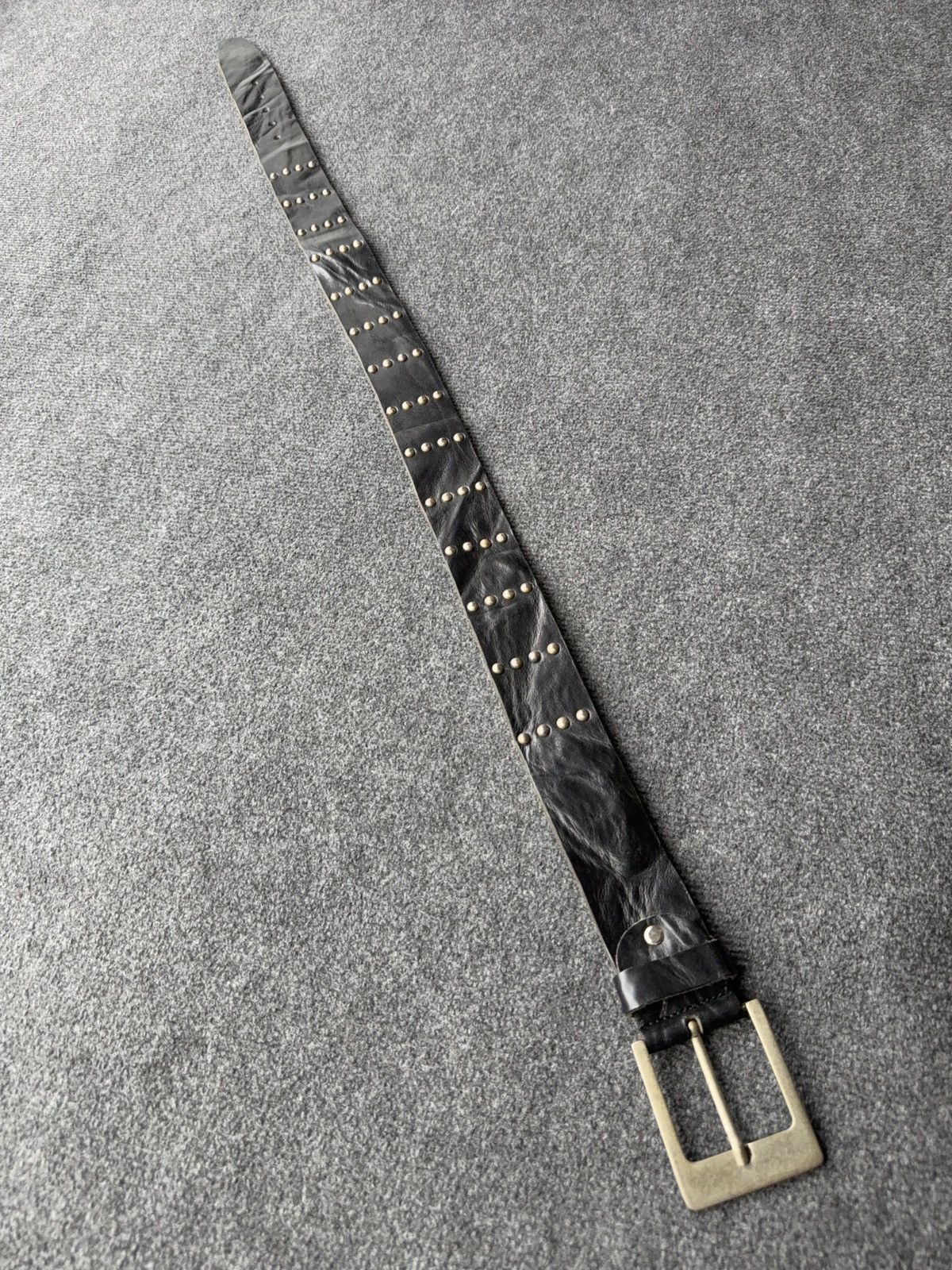 Japanese Brand Vintage Avant Garde Studded Leather Belt Punk Grunge Y2K Size ONE SIZE - 5 Thumbnail