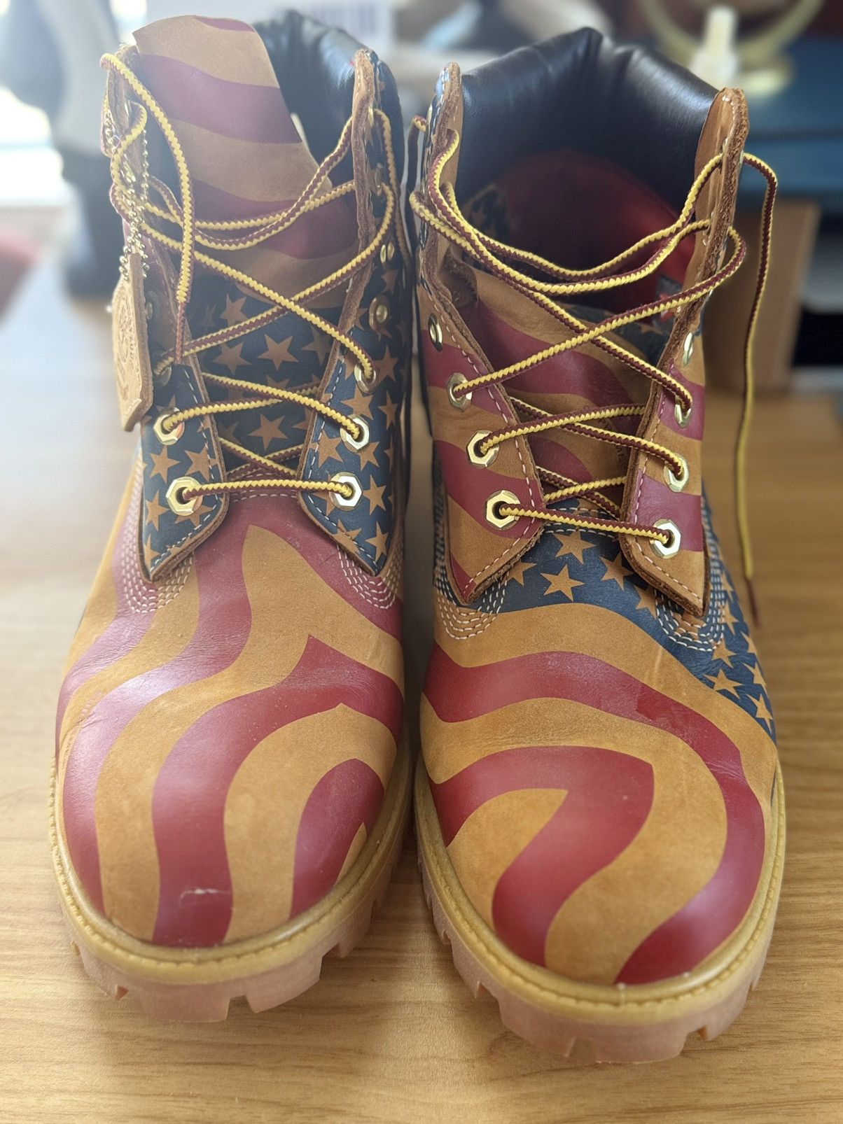 Supreme × Timberland Supreme Timberland American Flag Boots | Grailed