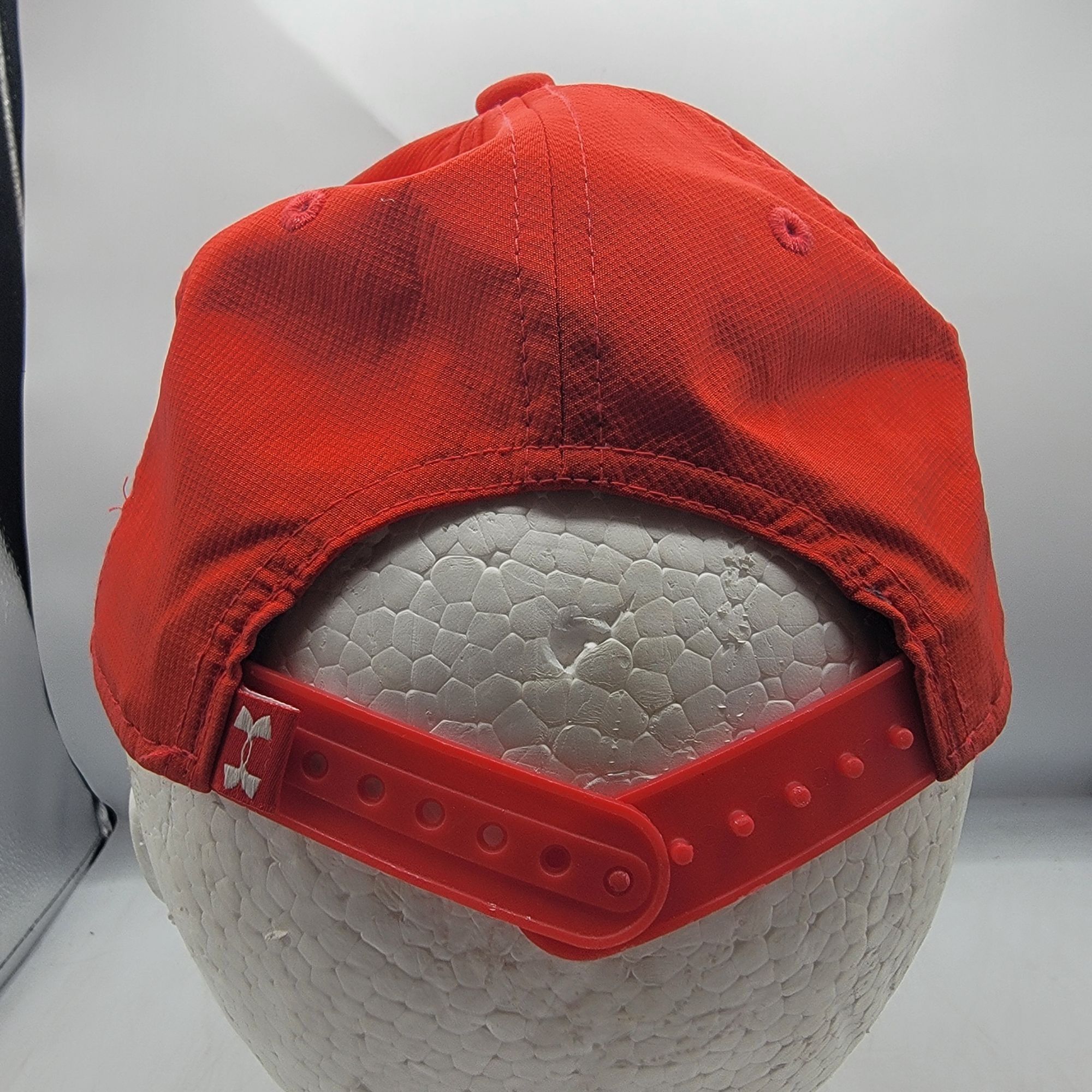 Under Armour Under Armour UA Flat Fit Hat Red Snapback Adjustable Casual Size ONE SIZE - 3 Thumbnail