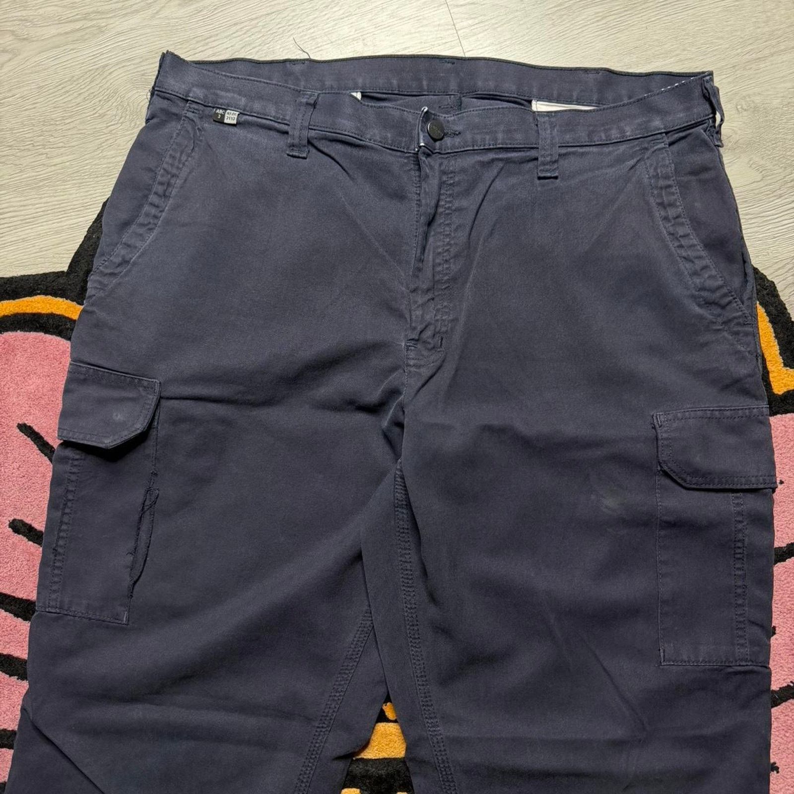 Carhartt Carhartt Fr Relaxed Fit Cargo Work Pants size 38x30 Navy Size US 38 / EU 54 - 2 Thumbnail