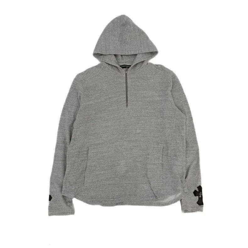 Chrome Hearts CHROME HEARTS Size XXL Gray half zipper hoodie Size US XXL / EU 58 / 5 - 1 Thumbnail