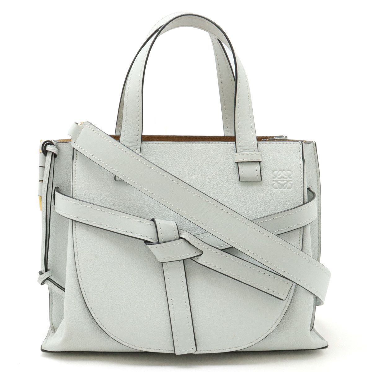Loewe Loewe Loewe Leather Anagram Gate Top Handle Bag 2WAY Leather Handbag 321.12.U61 in Pristine Condition Size ONE SIZE - 1 Thumbnail