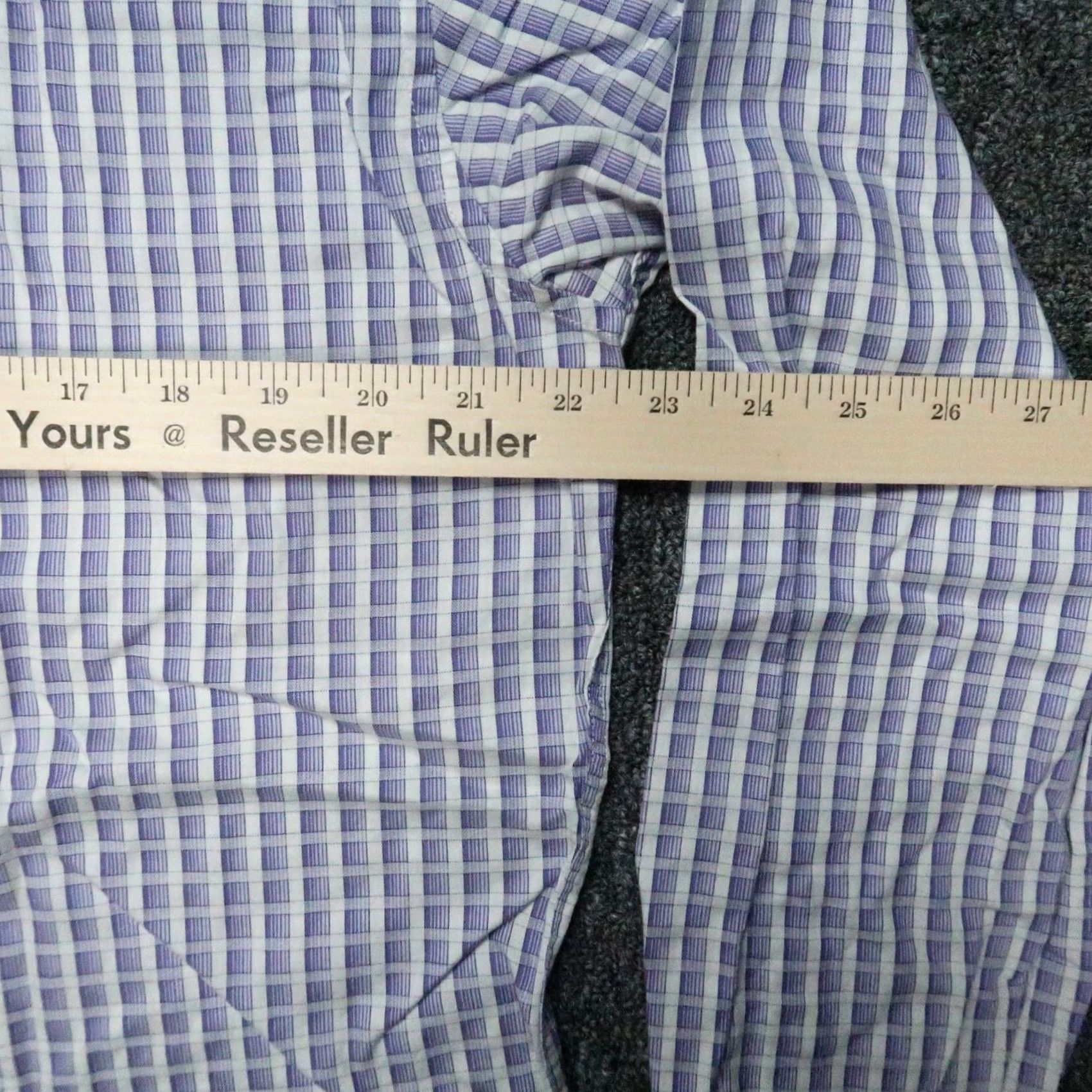 Robert Graham Robert Graham Shirt Men Medium Purple White Check Flip Cuff Long Sleeve Button Size US M / EU 48-50 / 2 - 6 Thumbnail