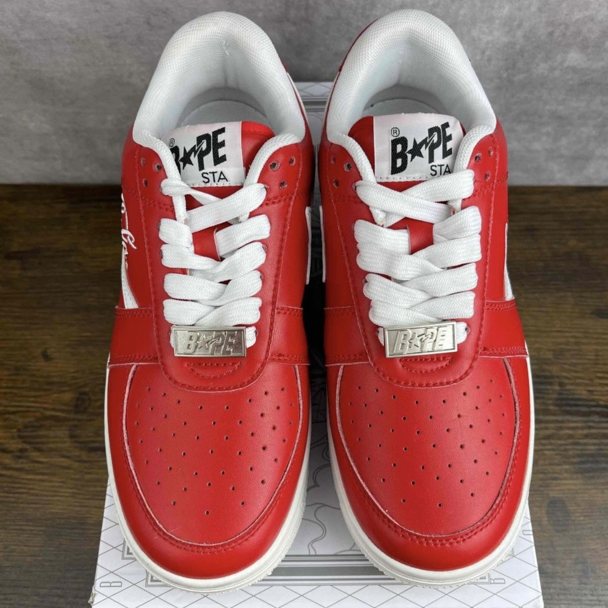 Bape × Coca Cola A Bathing Ape Bapesta Low Coca-Cola Red Size 6.5 Soda Shoes Size US 6.5 / EU 39-40 - 5 Thumbnail