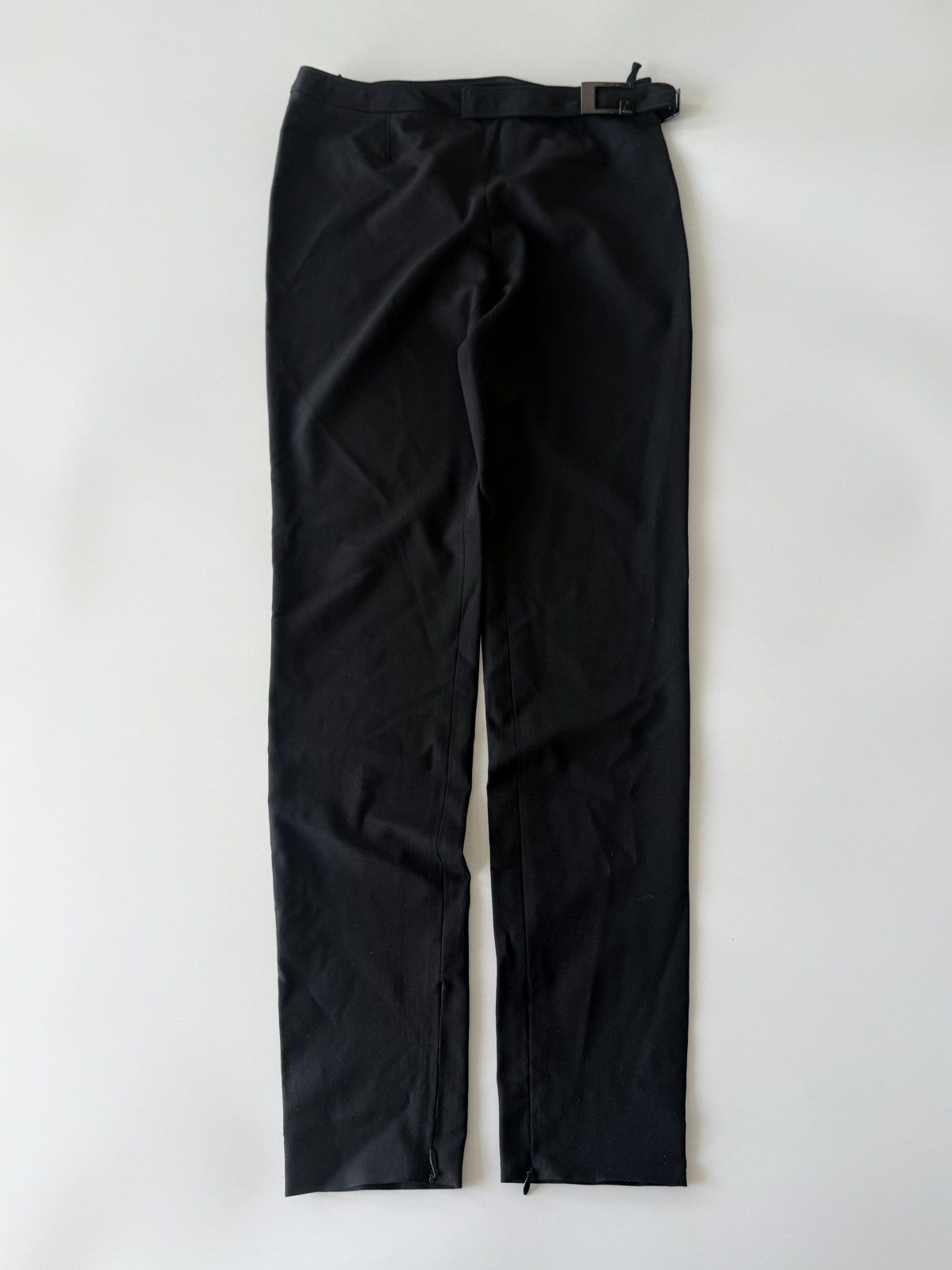 Gucci Gucci Black Wool Pants G Buckle Design Size 26" / US 2 / IT 38 - 1 Thumbnail