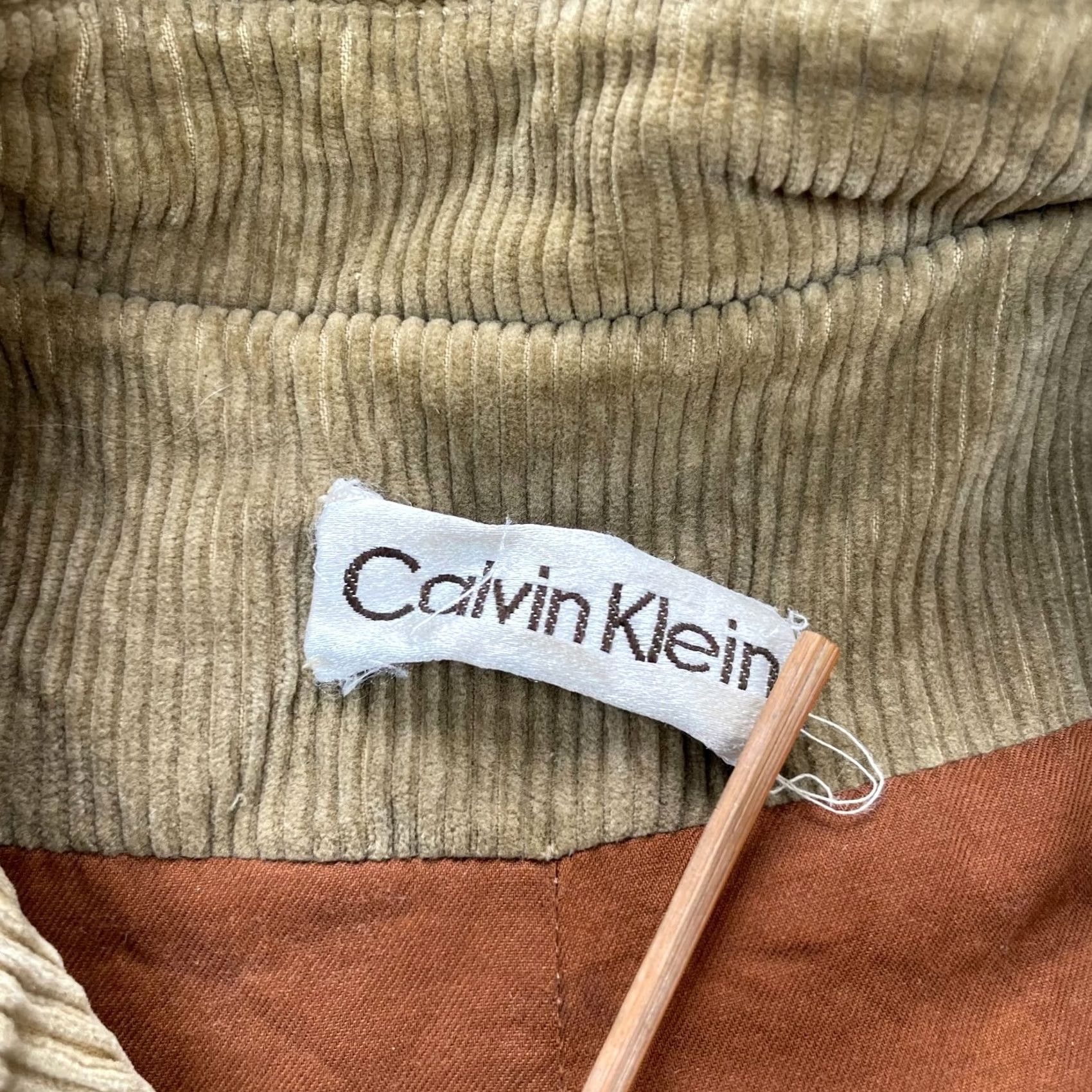 Calvin Klein VINTAGE Calvin Klein Jacket Mens Medium Brown Corduroy Coat Lined Buttons 90s Casual Regular Mens Size US M / EU 48-50 / 2 - 4 Thumbnail