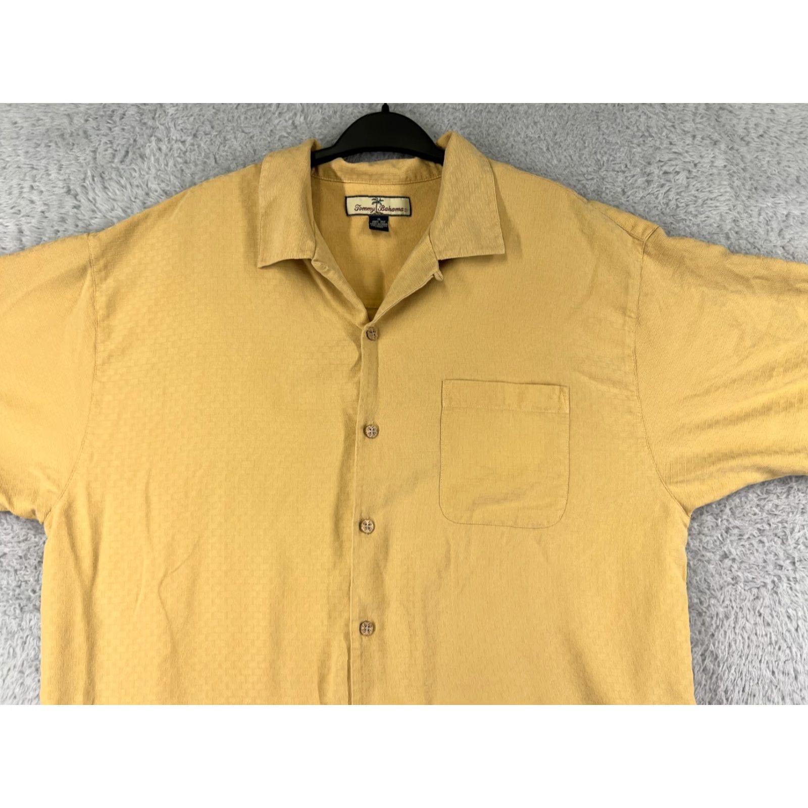 Tommy Bahama Tommy Bahama Shirt Mens Extra Large Yellow Hawaiian Silk Button Up Hula Dancer Size US XL / EU 56 / 4 - 4 Thumbnail