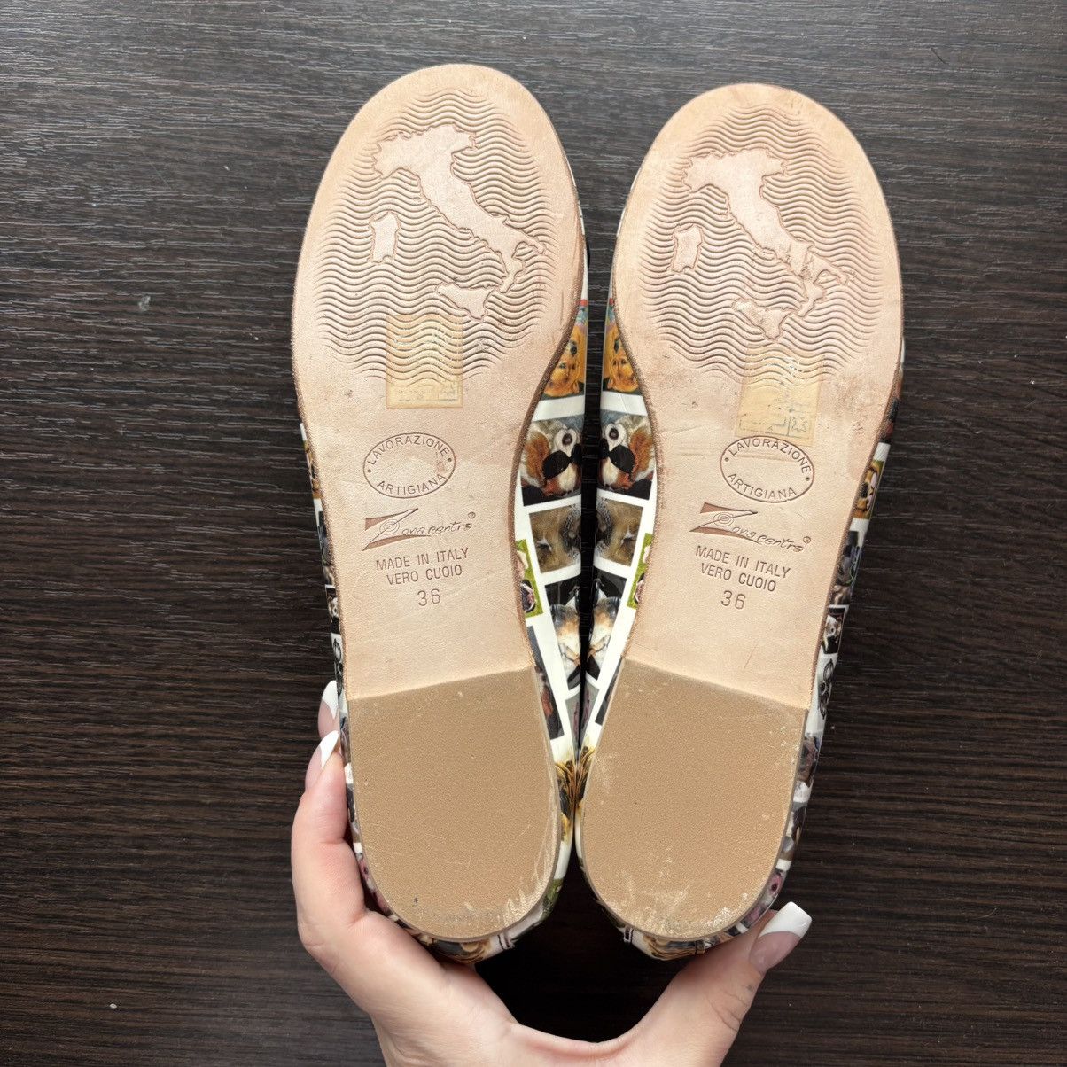 Other Vintage Funny Ballet Shoes With Dogs :) Size US 6 / IT 36 - 7 Thumbnail