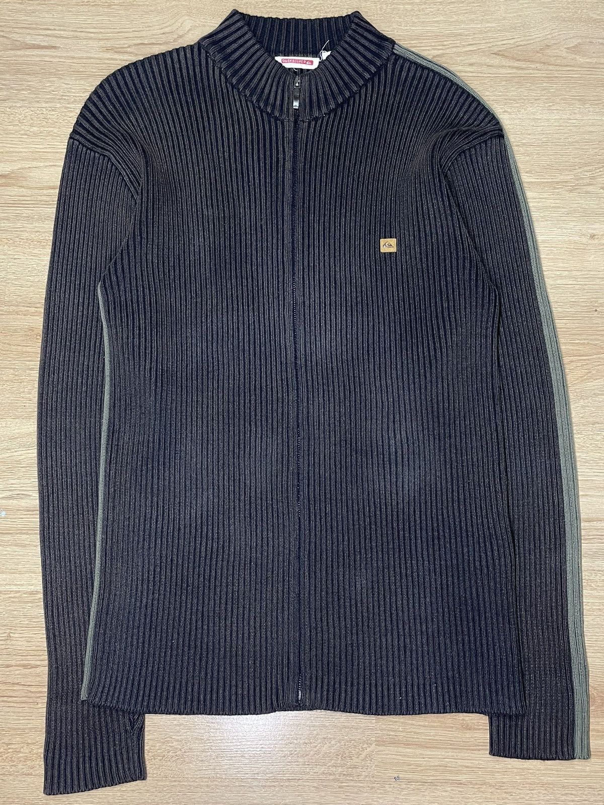 Quiksilver × Vintage Vintage QUICKSILVER knitted zip up sweater Size US XL / EU 56 / 4 - 2 Thumbnail