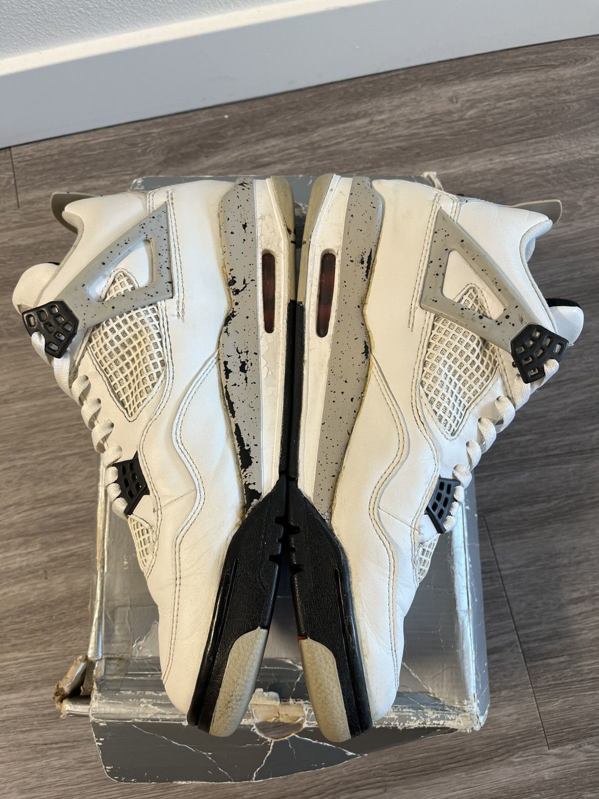 Jordan Brand 1999 Jordan 4 Nike Air White Cement Size US 11.5 / EU 44-45 - 6 Thumbnail
