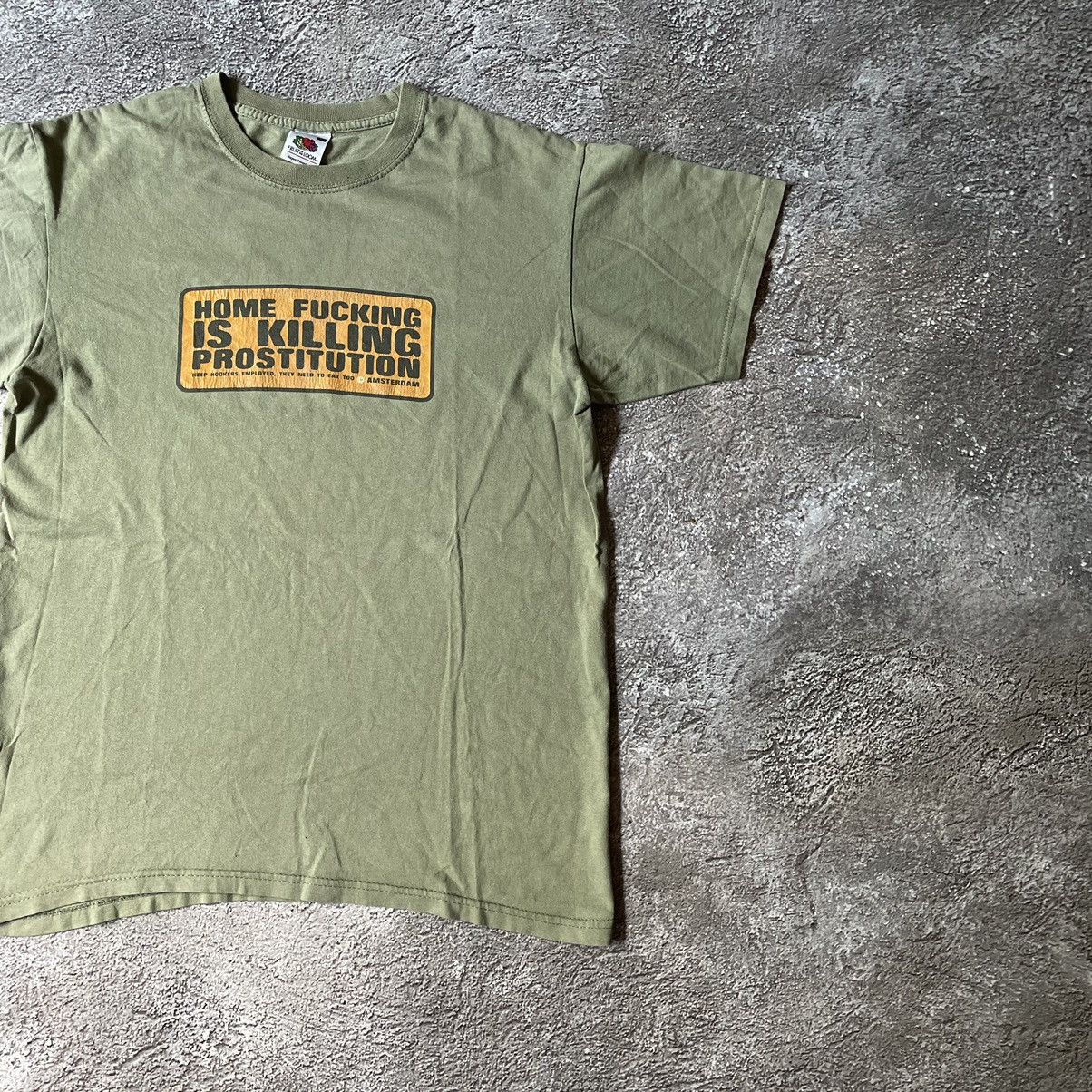 Vintage Vintage Y2K Sun Faded Graphic Tee Grunge Streetwear Slim M Size US M / EU 48-50 / 2 - 3 Thumbnail