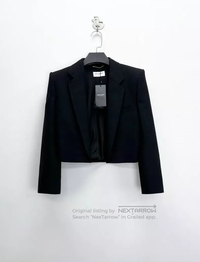 Saint Laurent Paris Saint Laurent Paris size 34 Black Fine Wool Short Blazer Size XS / US 0-2 / IT 36-38 - 1 Thumbnail
