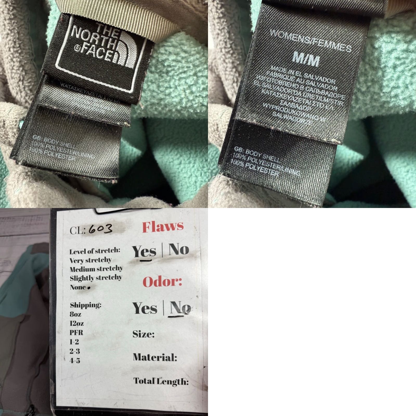 The North Face The North Face Womens Zip Front Fleece Jacket M Gray Green Pockets Jacket Womens M Gray/Green Size M / US 6-8 / IT 42-44 - 8 Thumbnail