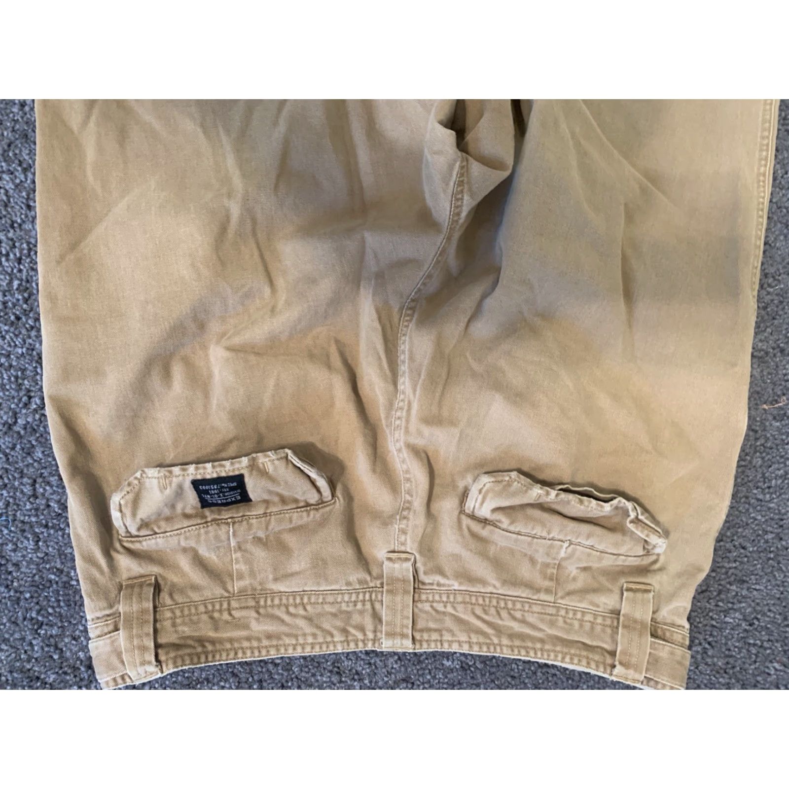 Express Express Mens Chino Pants Slim Straight Beige Cotton Spandex 31x32 Regular Waist 32in Size US 32 / EU 48 - 2 Thumbnail