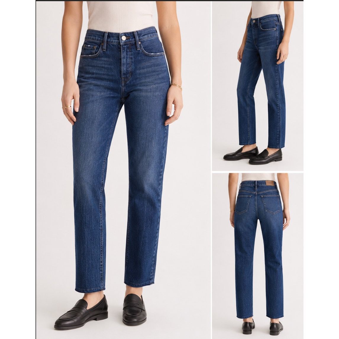 Frame Frame Le Sylvie Slender Straight Leg Jeans Heritage Raw Hem Size 24" / US 00 / IT 34 - 1 Thumbnail