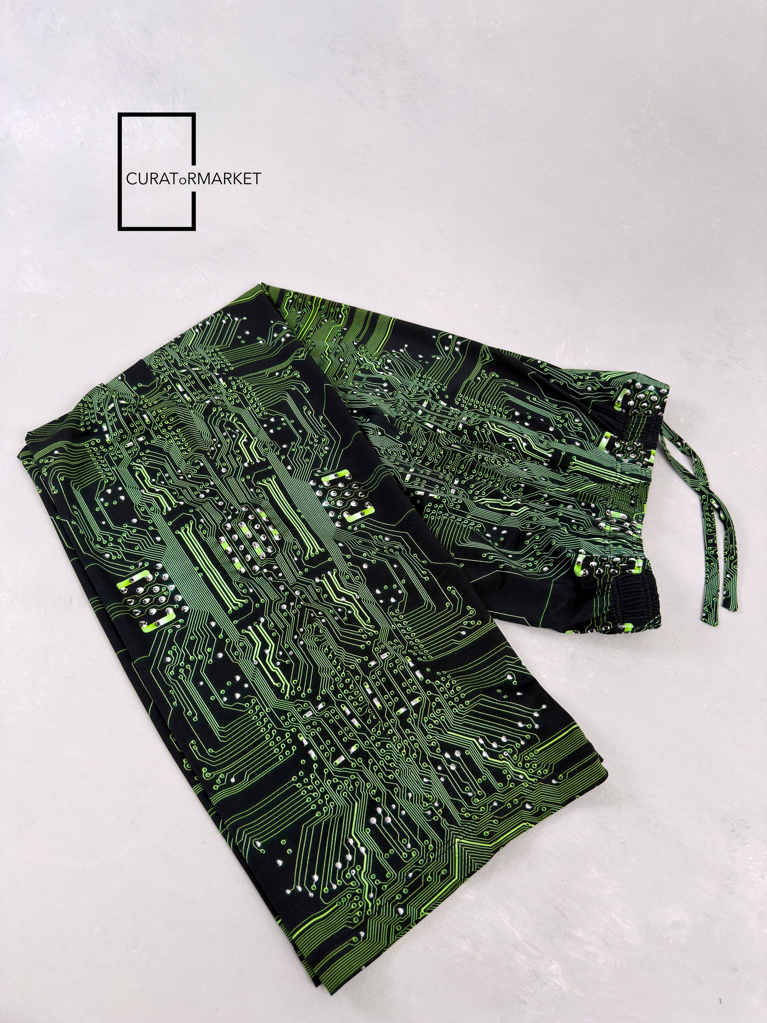 Vetements Small GRAIL Cyber Circuit Crypto Print Wide Leg Pants FW22 Size US 30 / EU 46 - 14 Thumbnail