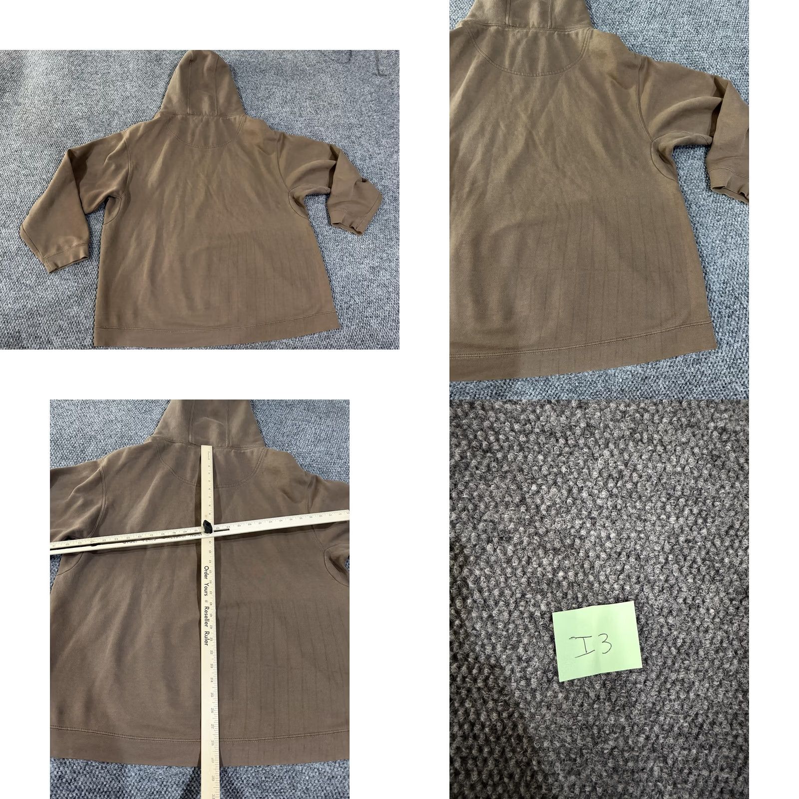 Timberland Timberland Pro Hoodie Mens XL Brown Pullover Fleece Sweatshirt Kangaroo Logo Graphic Print Hooded Pockets Crew Neck - Cotton Polyester Size US XL / EU 56 / 4 - 8 Thumbnail