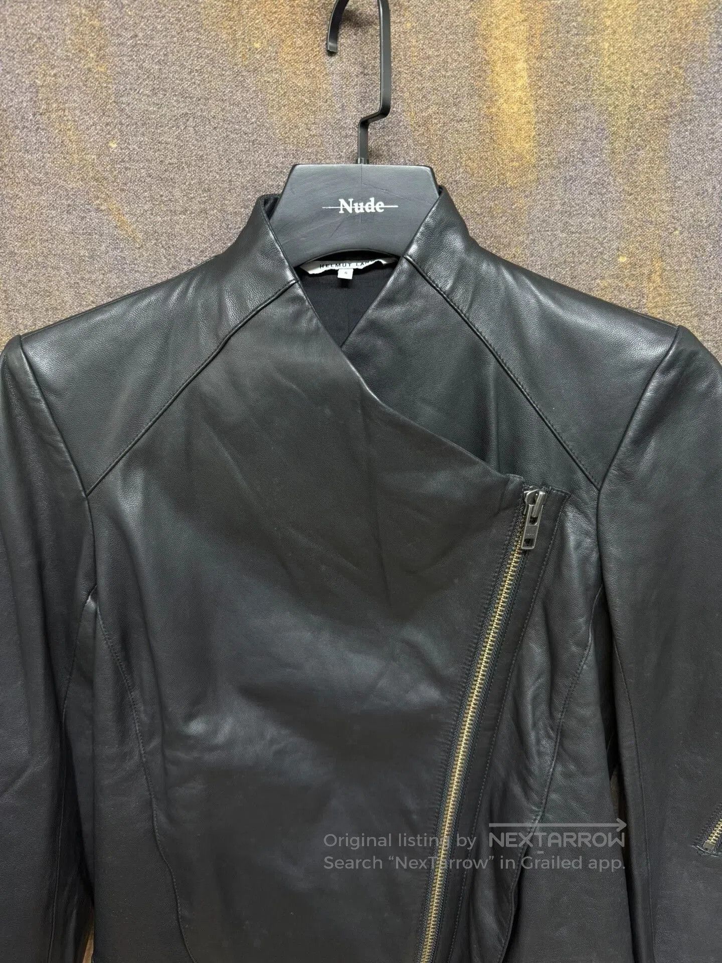 Helmut Lang black leather motorcycle jacket size S. Size US S / EU 44-46 / 1 - 4 Thumbnail
