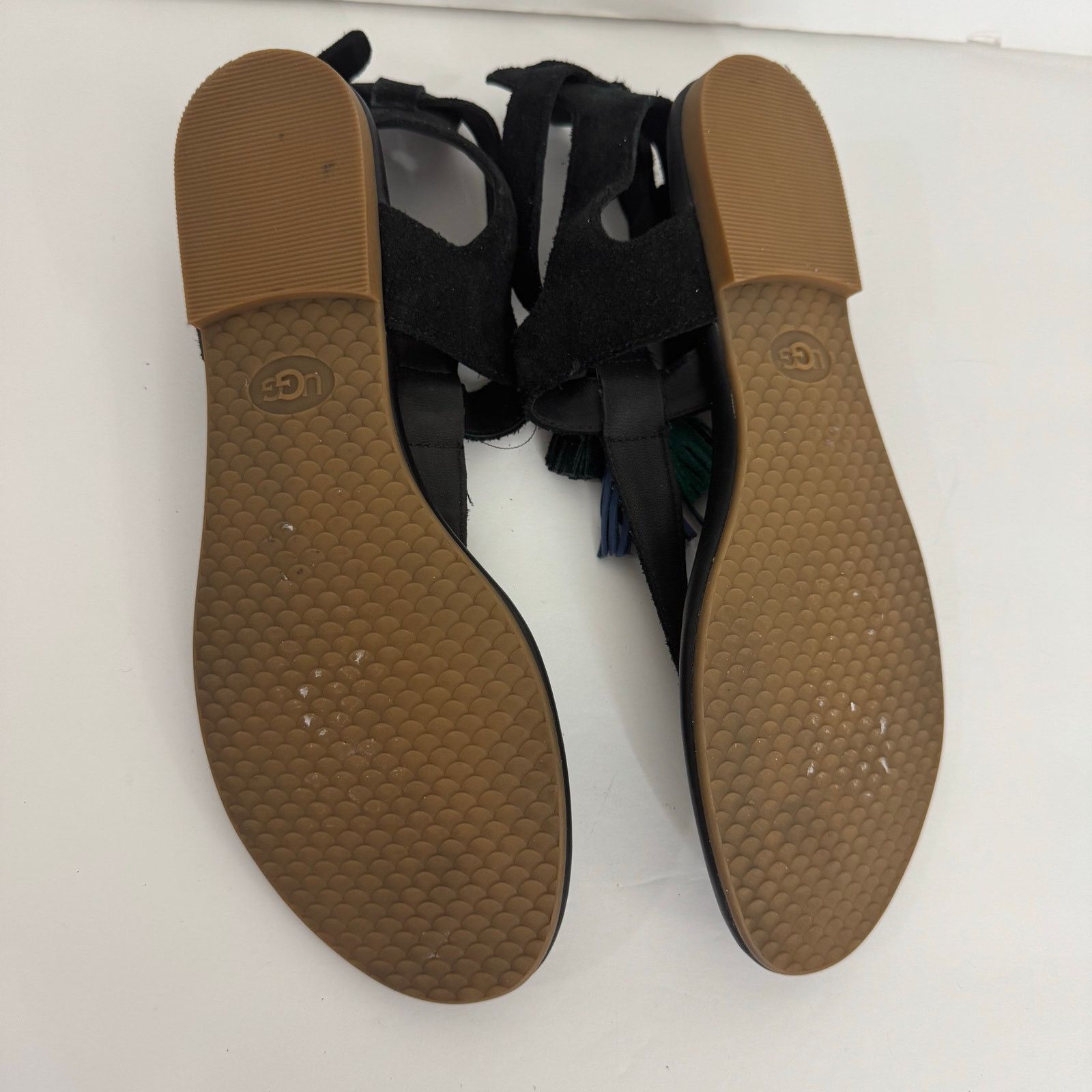 Ugg UGG Lecia Black Leather Ankle Wrap Sandal Size 9 Size US 9 / IT 39 - 10 Thumbnail