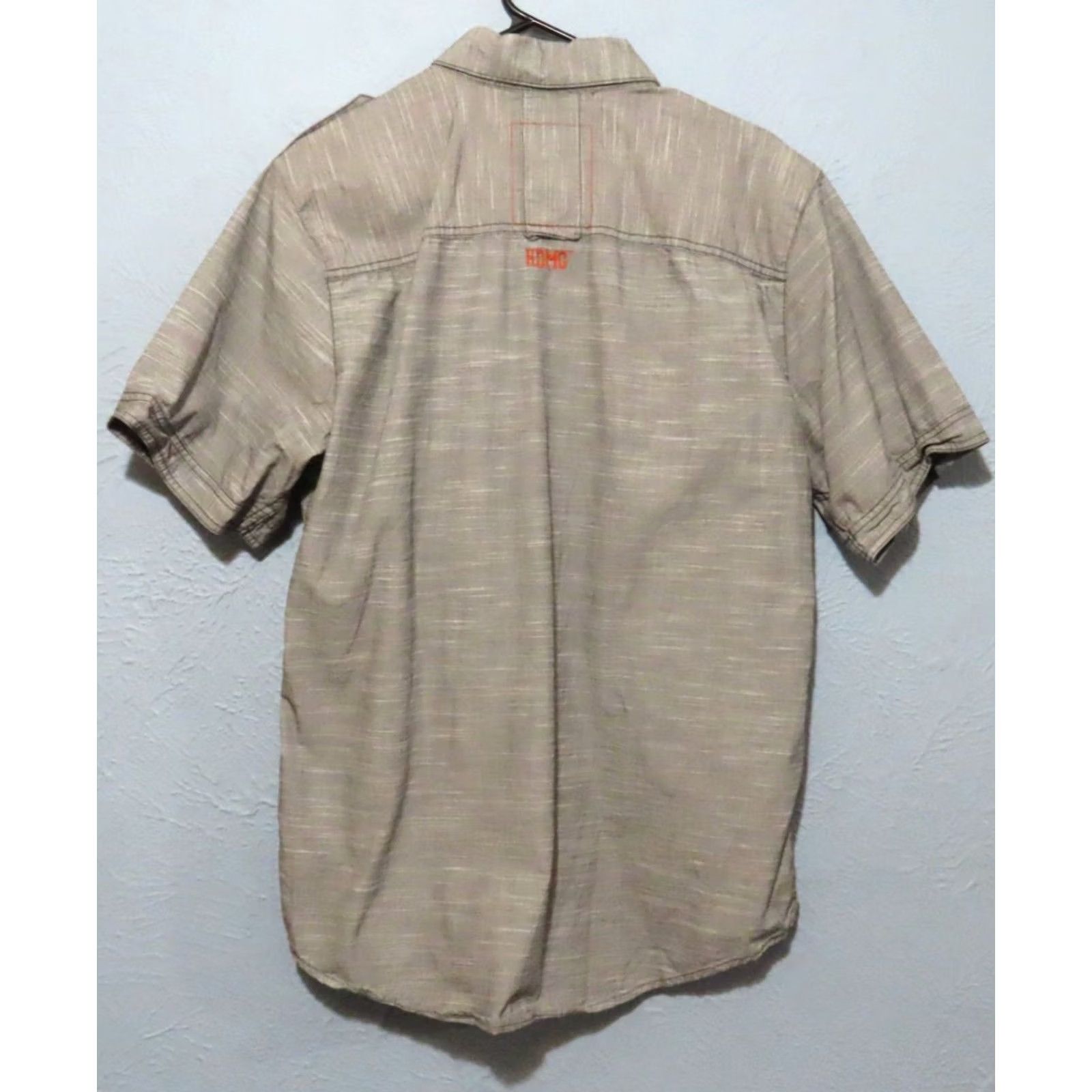 Harley Davidson Harley-Davidson Men's Shirt L Button-Up Gray Short Sleeve Embroidered Woven Slub Weave Lightweight Breathable Classic Motorcycle Size US L / EU 52-54 / 3 - 6 Thumbnail