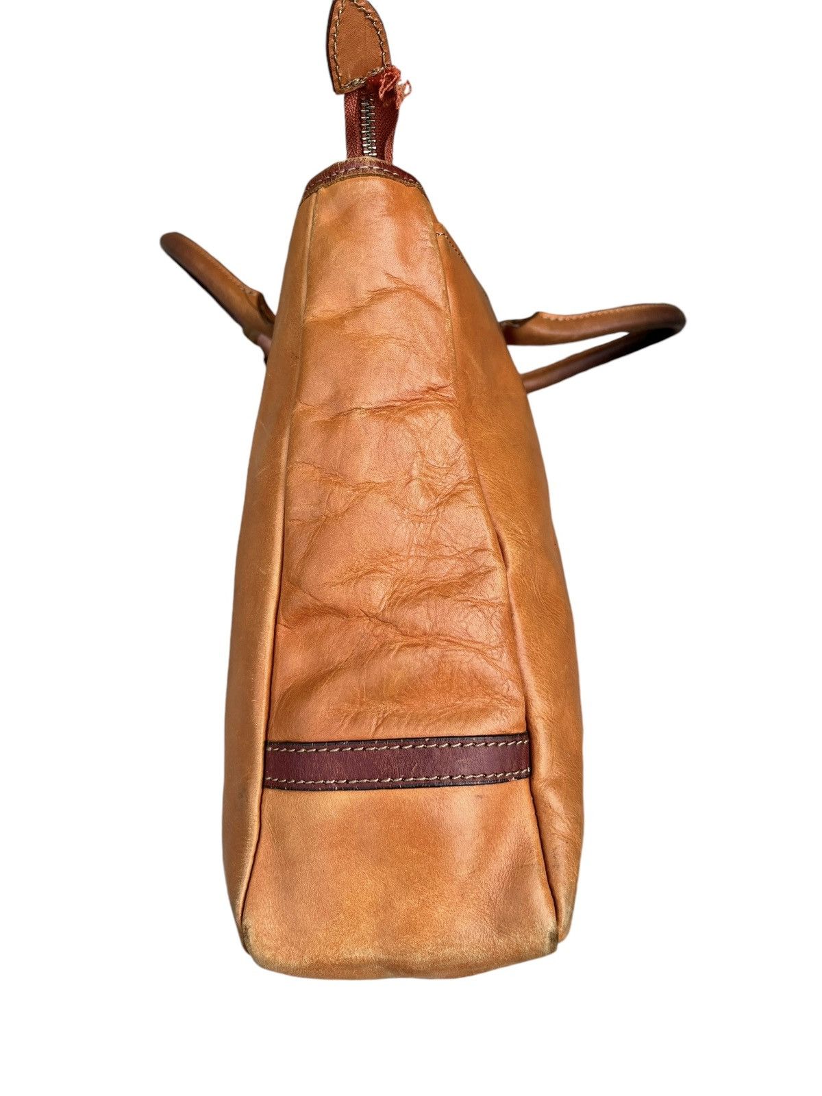 Leather Deux Moncx Artisan Made Japan Distress Patina Leather Bag Size ONE SIZE - 13 Thumbnail