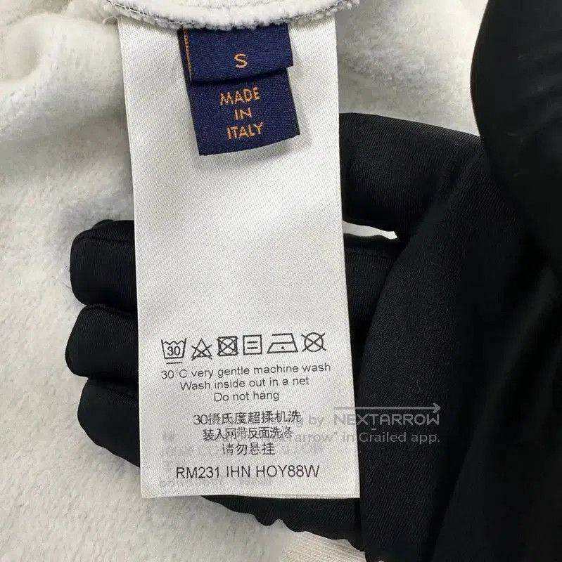 Louis Vuitton Louis Vuitton White Cotton Print Women's Hoodie . Size S / US 4 / IT 40 - 4 Thumbnail