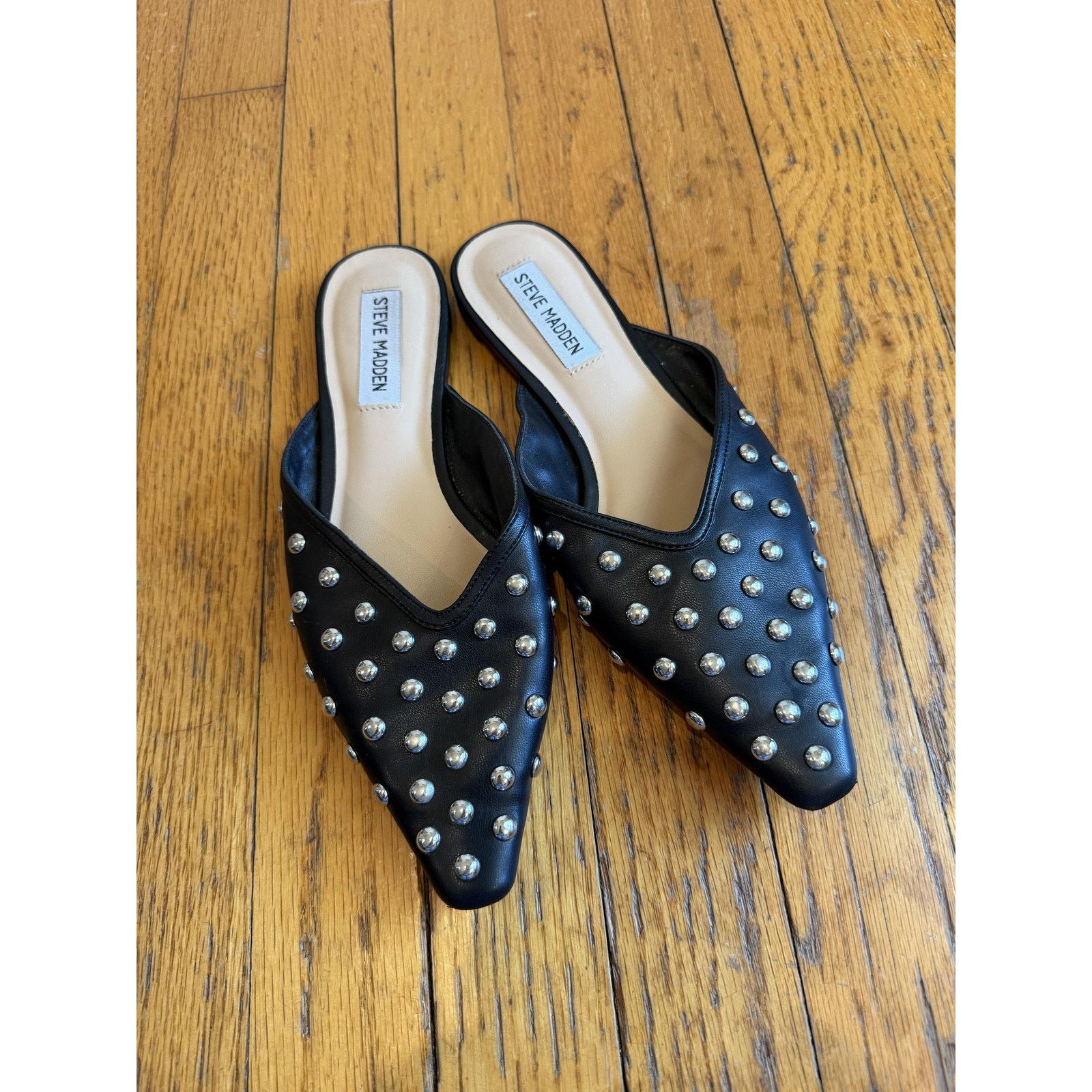 Steve Madden Steve Madden Shoes Size 7 Black Studded Pointed Toe Slide Size US 7 / IT 37 - 1 Thumbnail