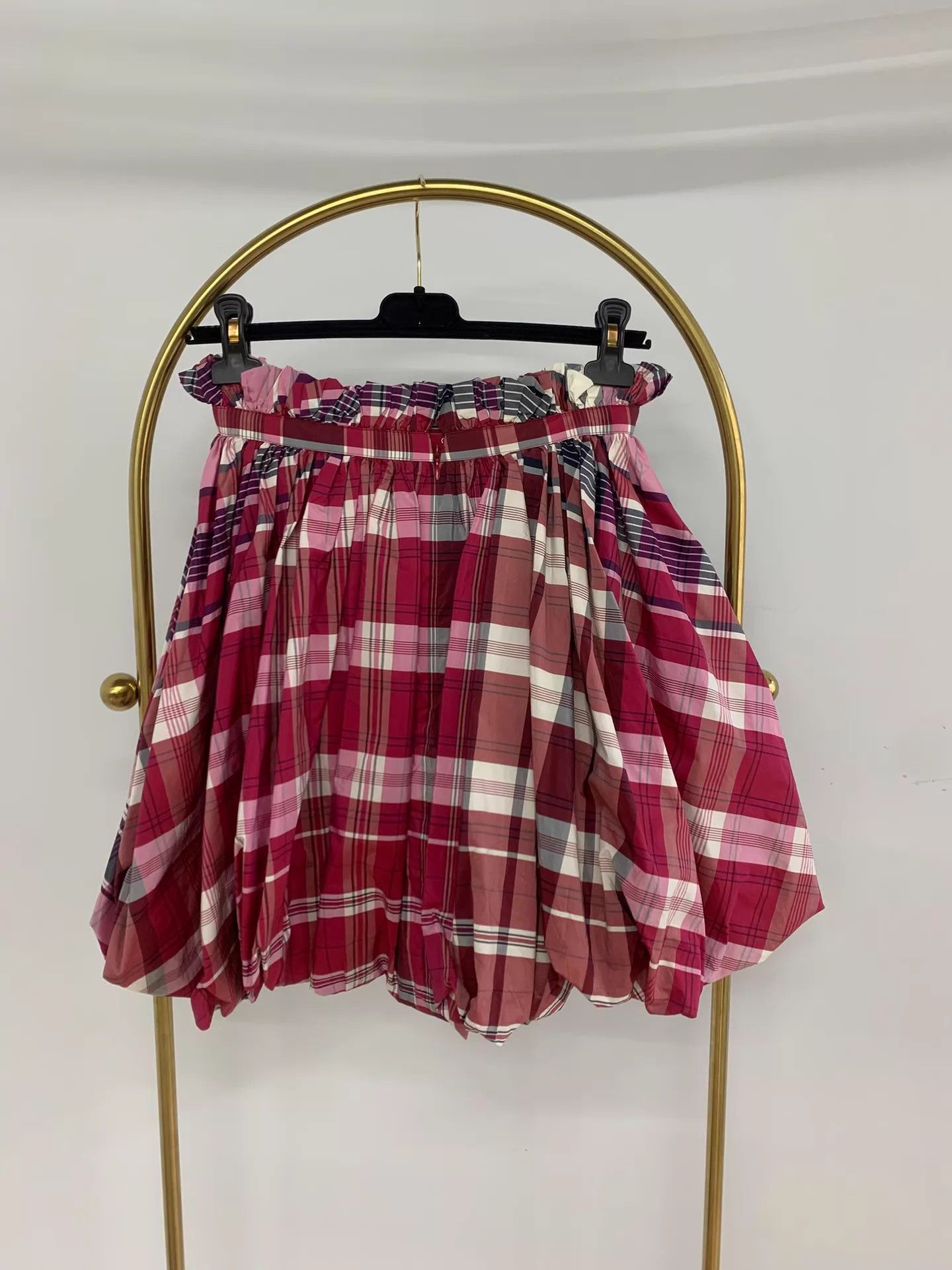 Alexander McQueen Alexander McQueen Red Plaid Puff Skirt 40 New Size 27" / US 4 / IT 40 - 2 Thumbnail