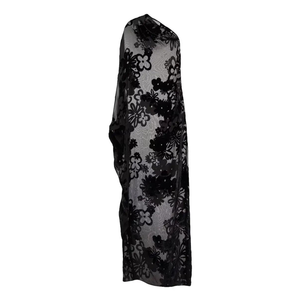 Tom Ford o1w1db10225 KF0026 Velvet Maxi Dress in Black Size M / US 6-8 / IT 42-44 - 1 Thumbnail