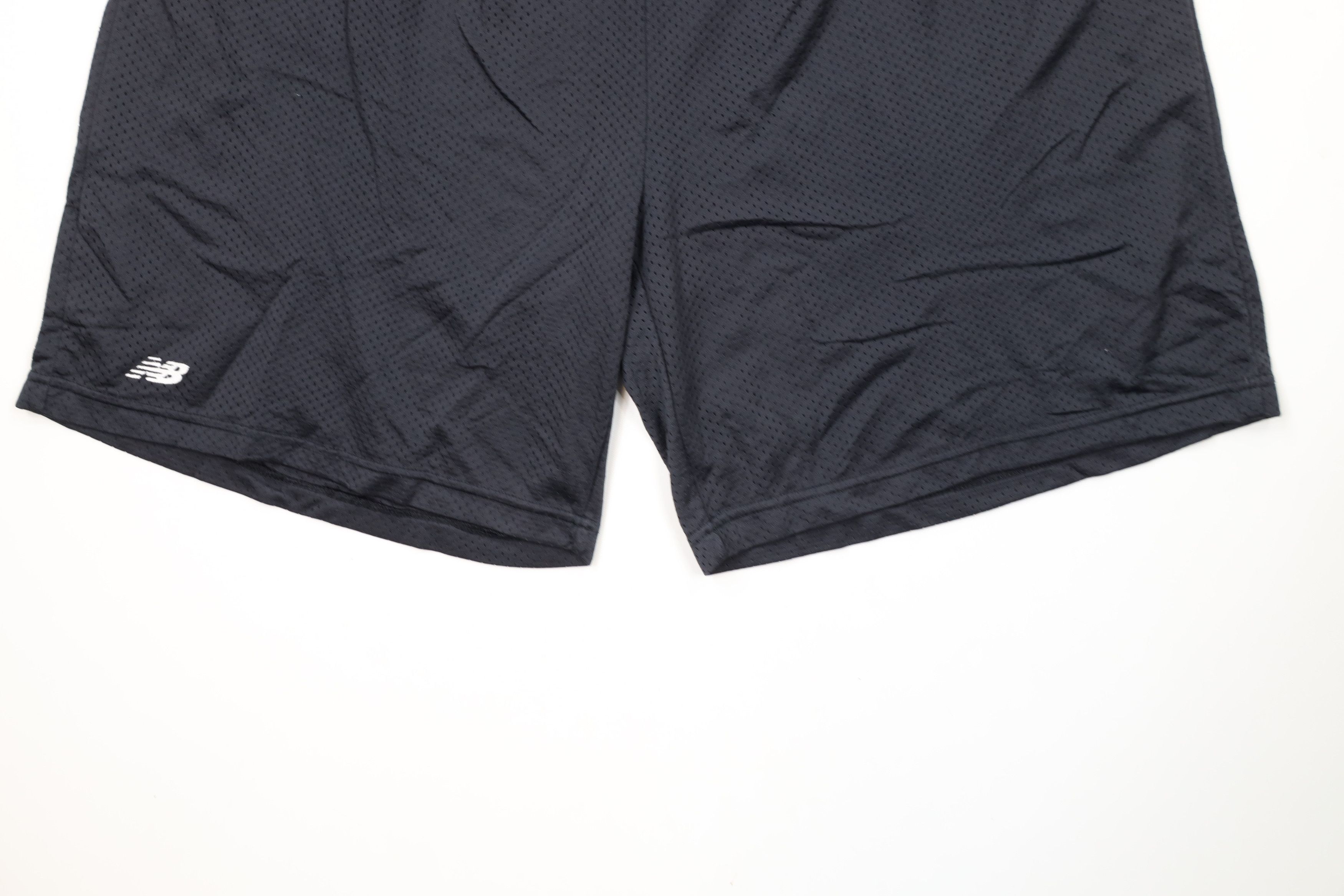 New Balance × Vintage Vintage 90s New Balance Above Knee Mesh Shorts Black Nylon Size US 38 / EU 54 - 4 Thumbnail