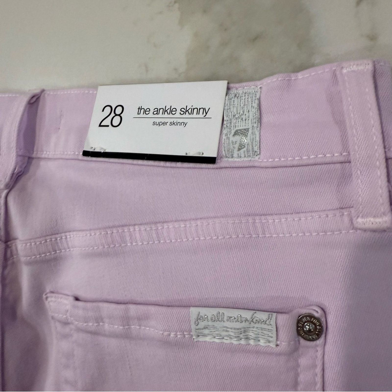 7 For All Mankind 7 For All Mankind NWT The Ankle Skinny Raw Hem Womens 28 Size 28" / US 6 / IT 42 - 11 Thumbnail
