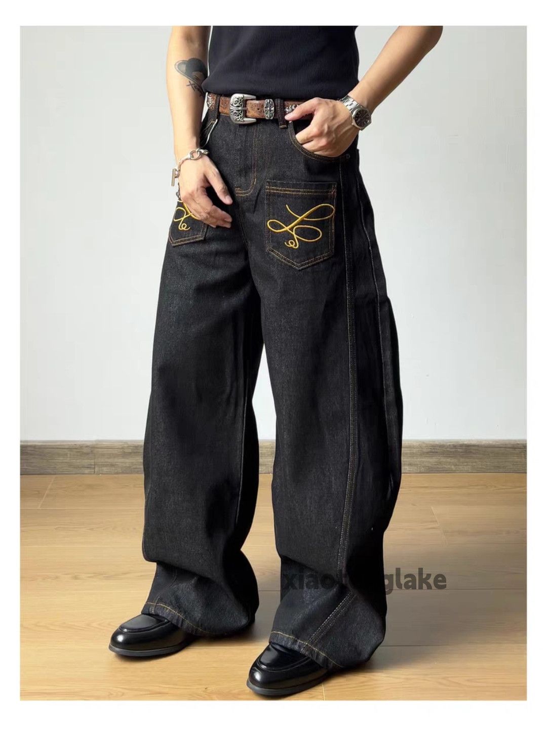 Jean xz utility skate hiphop loose baggy flared cargo jeans Size US 26 / EU 42 - 3 Thumbnail