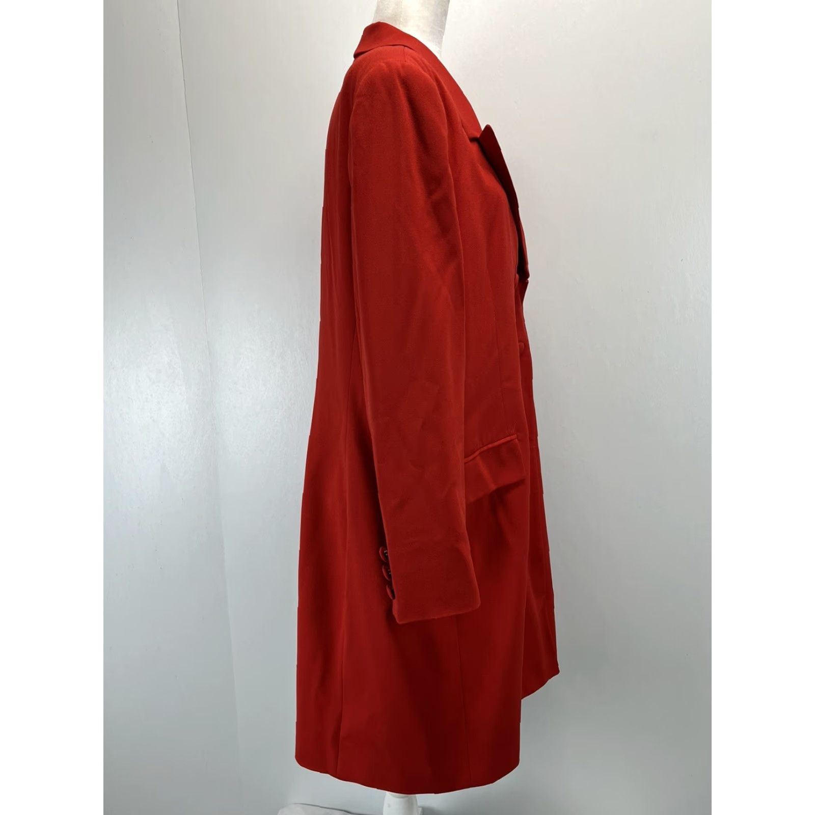Jones New York VINTAGE Jones New York Dress Womens Size 16 Red Double Breasted Knee Length Long Sleeve Made USA Career Size XXL / US 16-18 / IT 52-54 - 4 Thumbnail
