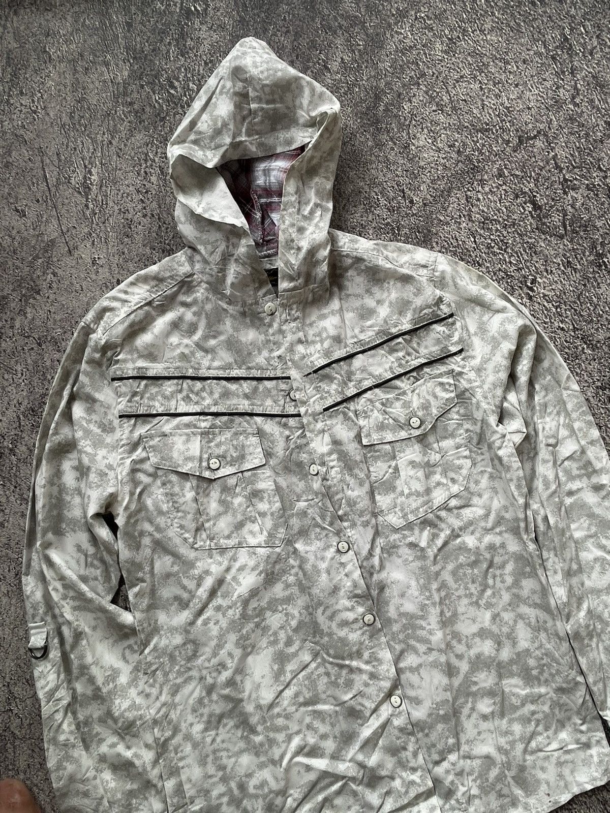 Japanese Brand Y2K 31040 Homme double layer acid wash shirt Size US M / EU 48-50 / 2 - 2 Thumbnail