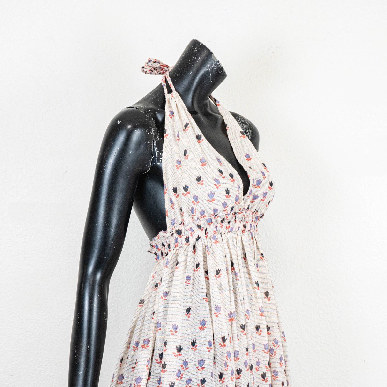 LoveShackFancy Love Shack Fancy Floral Halter Maxi Dress Boho Open Back 0 Size XS / US 0-2 / IT 36-38 - 13 Thumbnail