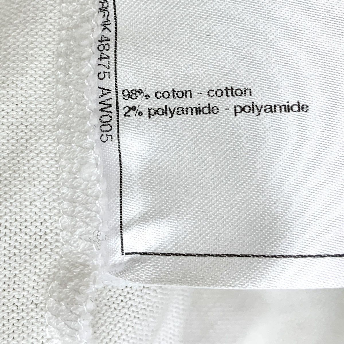 Chanel Chanel White Logo Embroidered Cotton T-Shirt Size S / US 4 / IT 40 - 8 Thumbnail