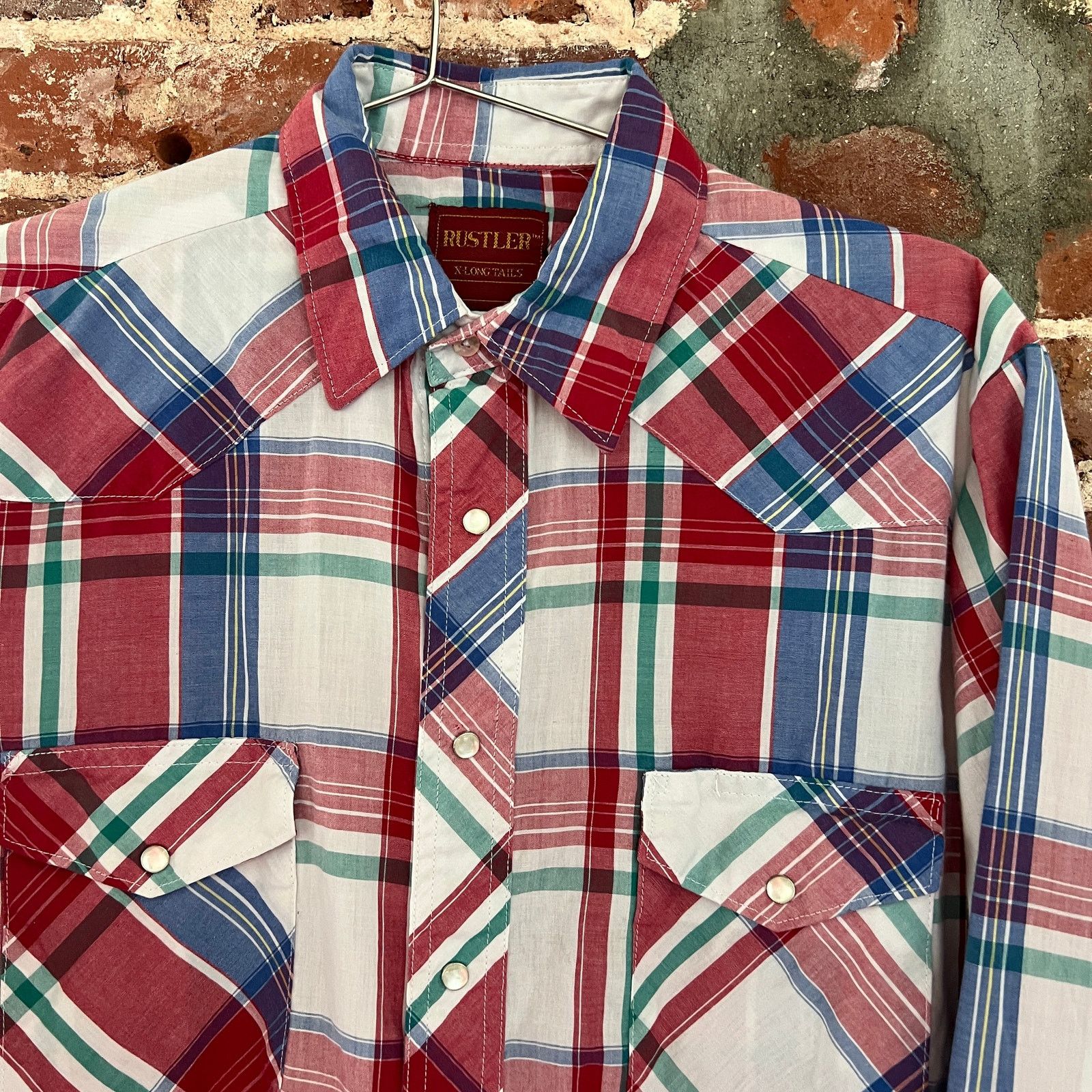 Rustler VTG Men's Rustler Pearl Snap Shirt L 22x29 Size US L / EU 52-54 / 3 - 1 Thumbnail