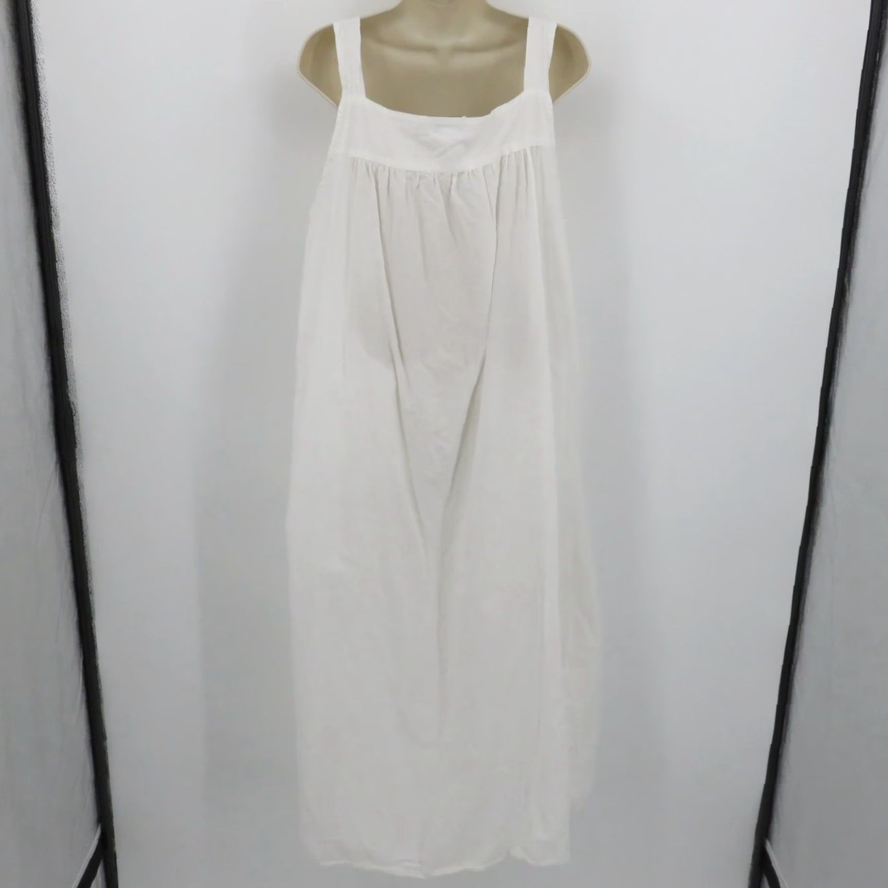 Pinko The 1 For U Gown Women 3XL XXXL White Pink Embroidered Eyelet Floral Sleeveless Nightgown Size ONE SIZE - 7 Thumbnail