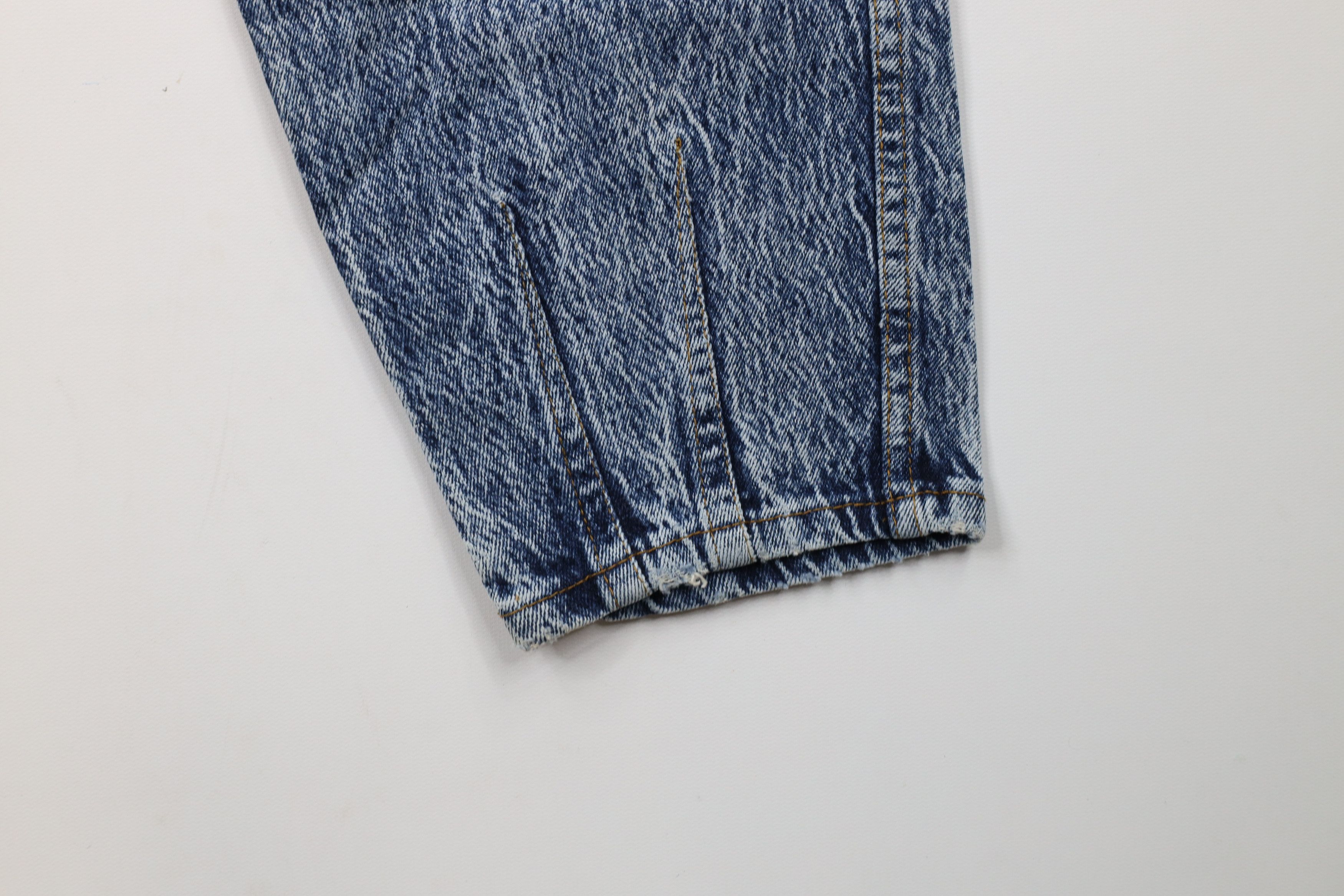 Vintage Vintage 90s Streetwear Tapered Leg Acid Wash Denim Jeans Size 32" / US 10 / IT 46 - 6 Thumbnail