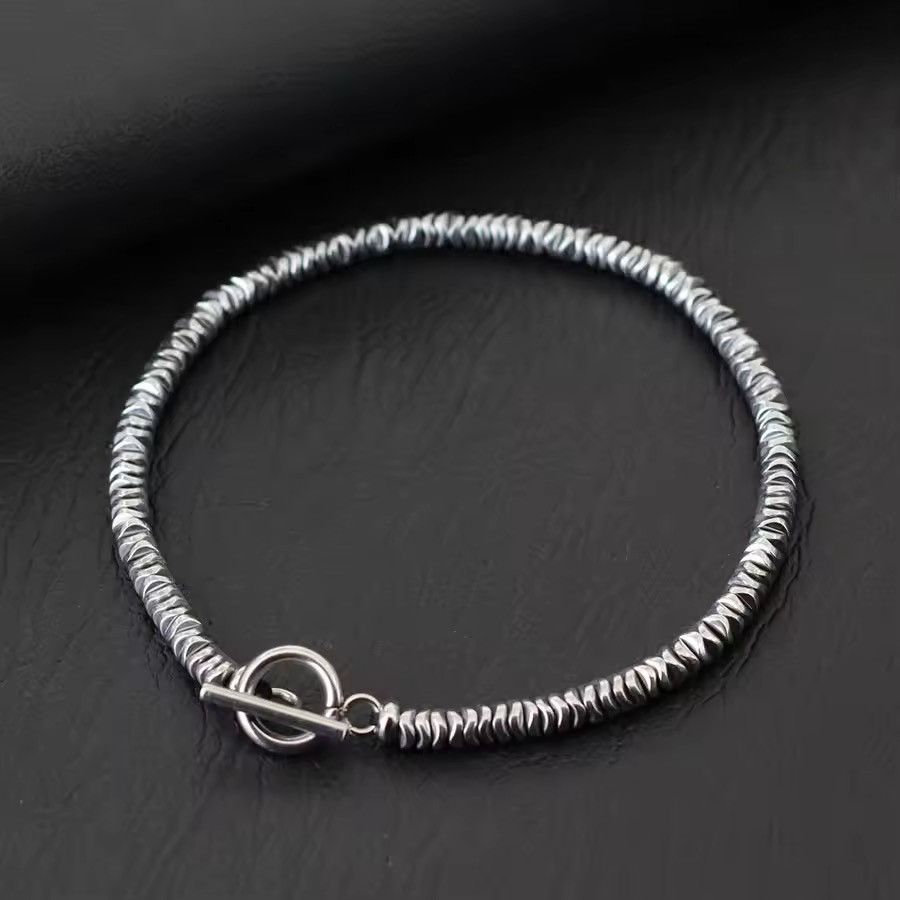 Jewelry 4mm Irregular Hematite Stone Bracelet Size ONE SIZE - 1 Thumbnail
