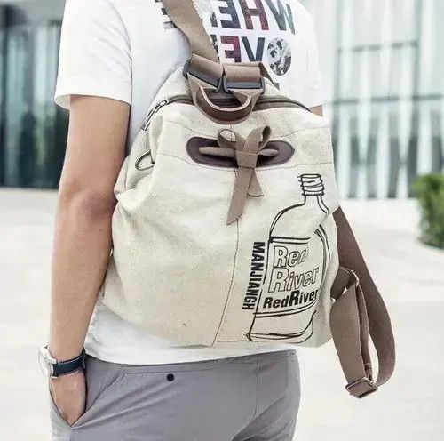 Japanese Brand Vintage Canvas Backpack Size ONE SIZE - 3 Thumbnail